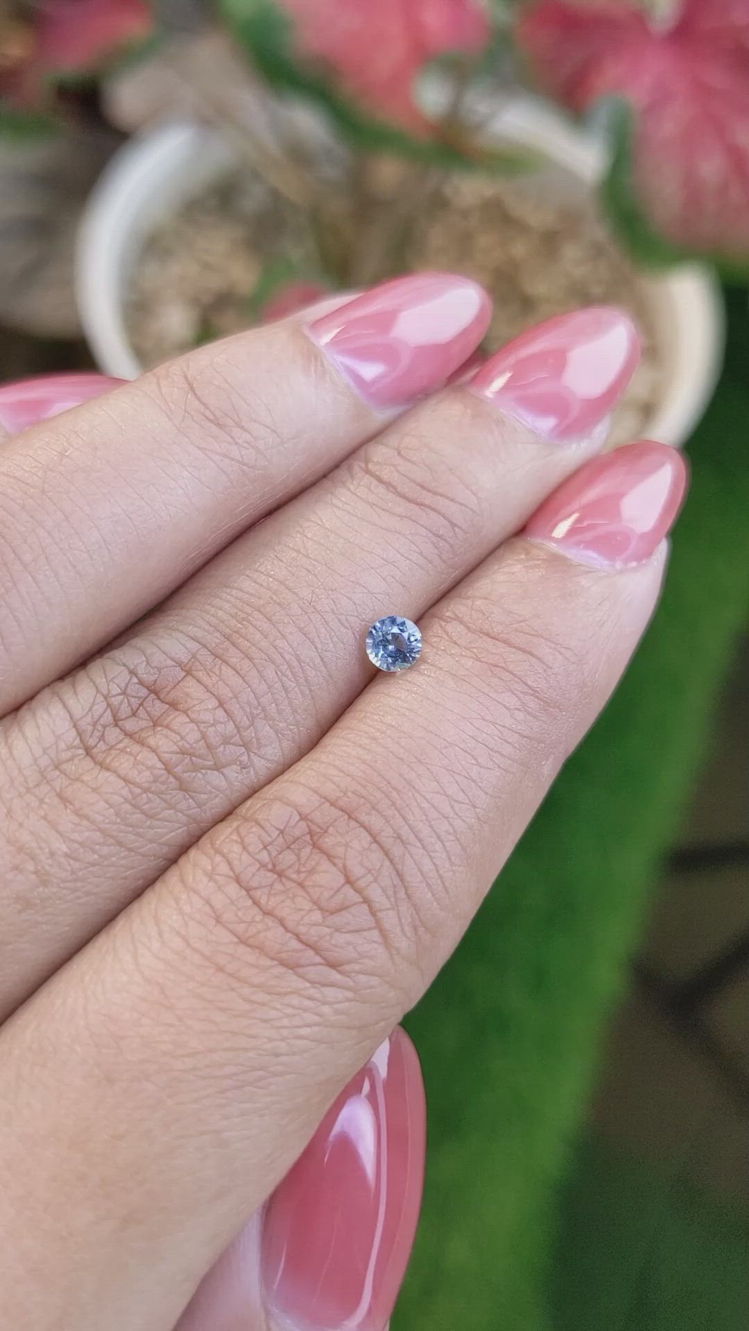 0.36 Ct. Greenish Blue Sapphire from Ceylon (Sri Lanka) Size Video