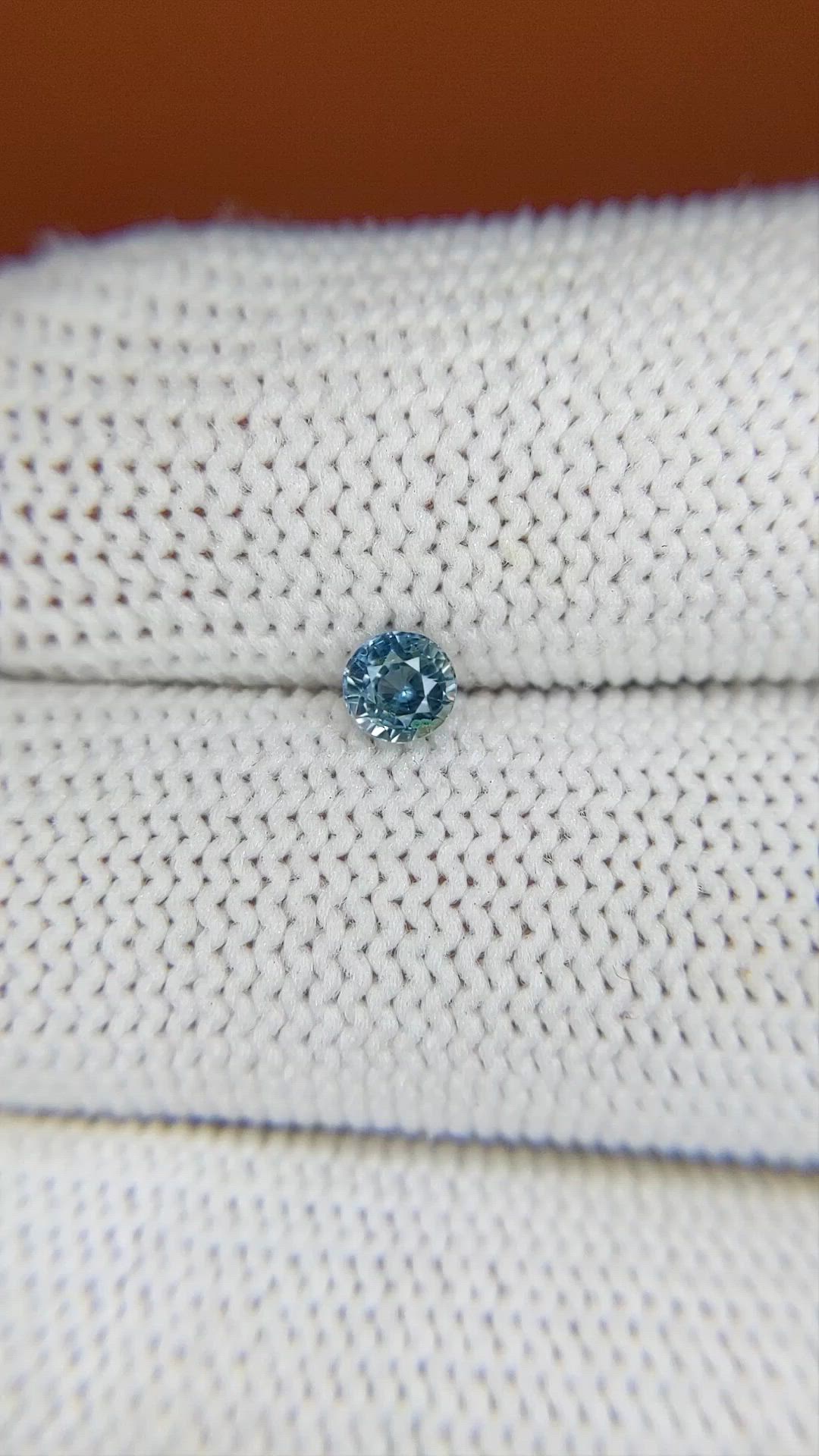 0.36 Ct. Greenish Blue Sapphire from Ceylon (Sri Lanka) Size Video