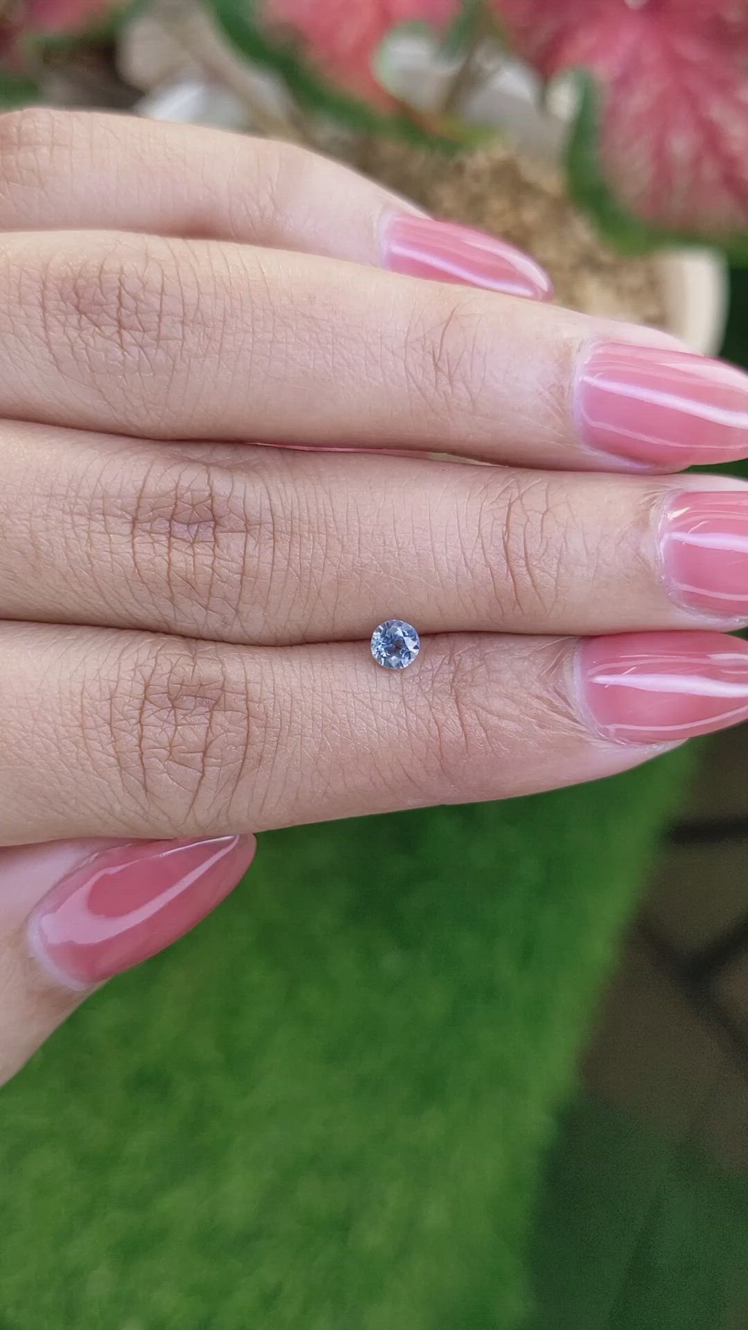 0.36 Ct. Greenish Blue Sapphire from Ceylon (Sri Lanka) Size Video