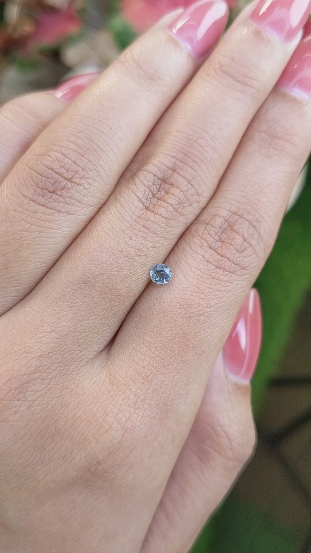 0.36 Ct. Greenish Blue Sapphire from Ceylon (Sri Lanka) Size Video