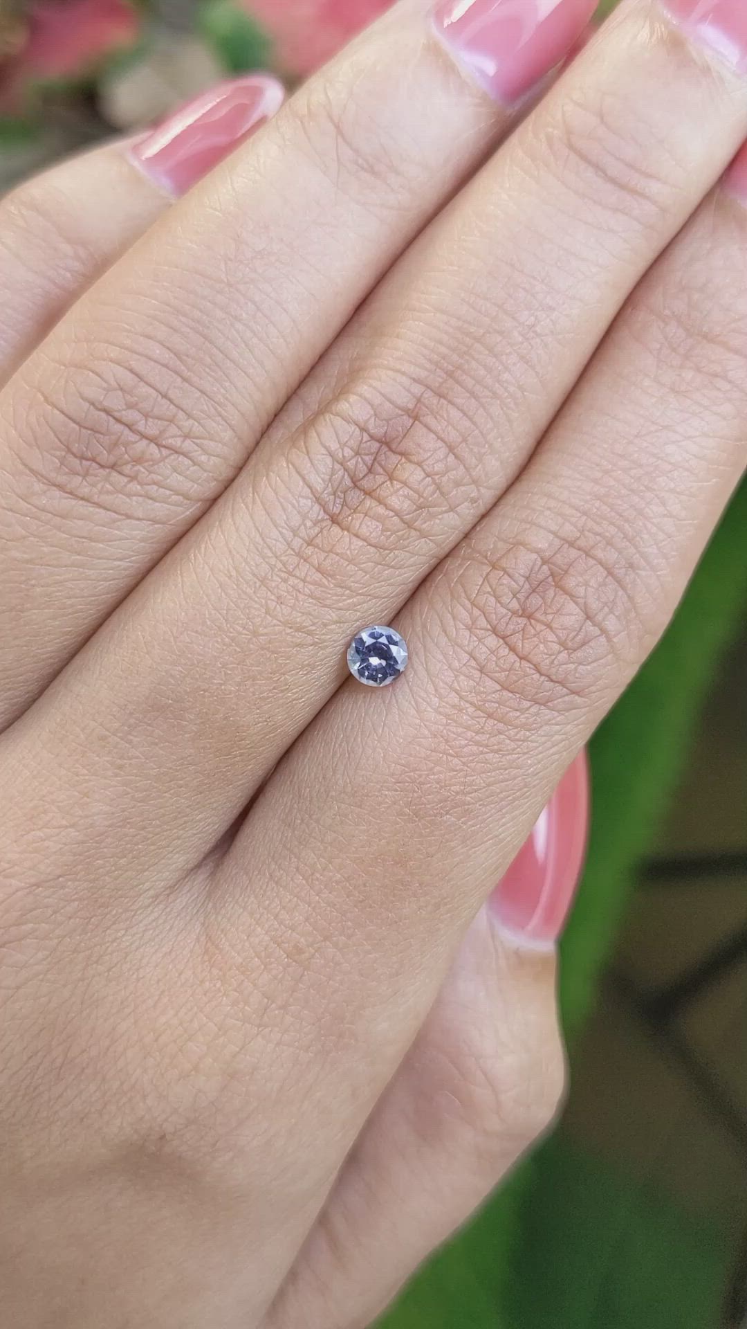0.36 Ct. Purplish Blue Sapphire from Ceylon (Sri Lanka) Size Video