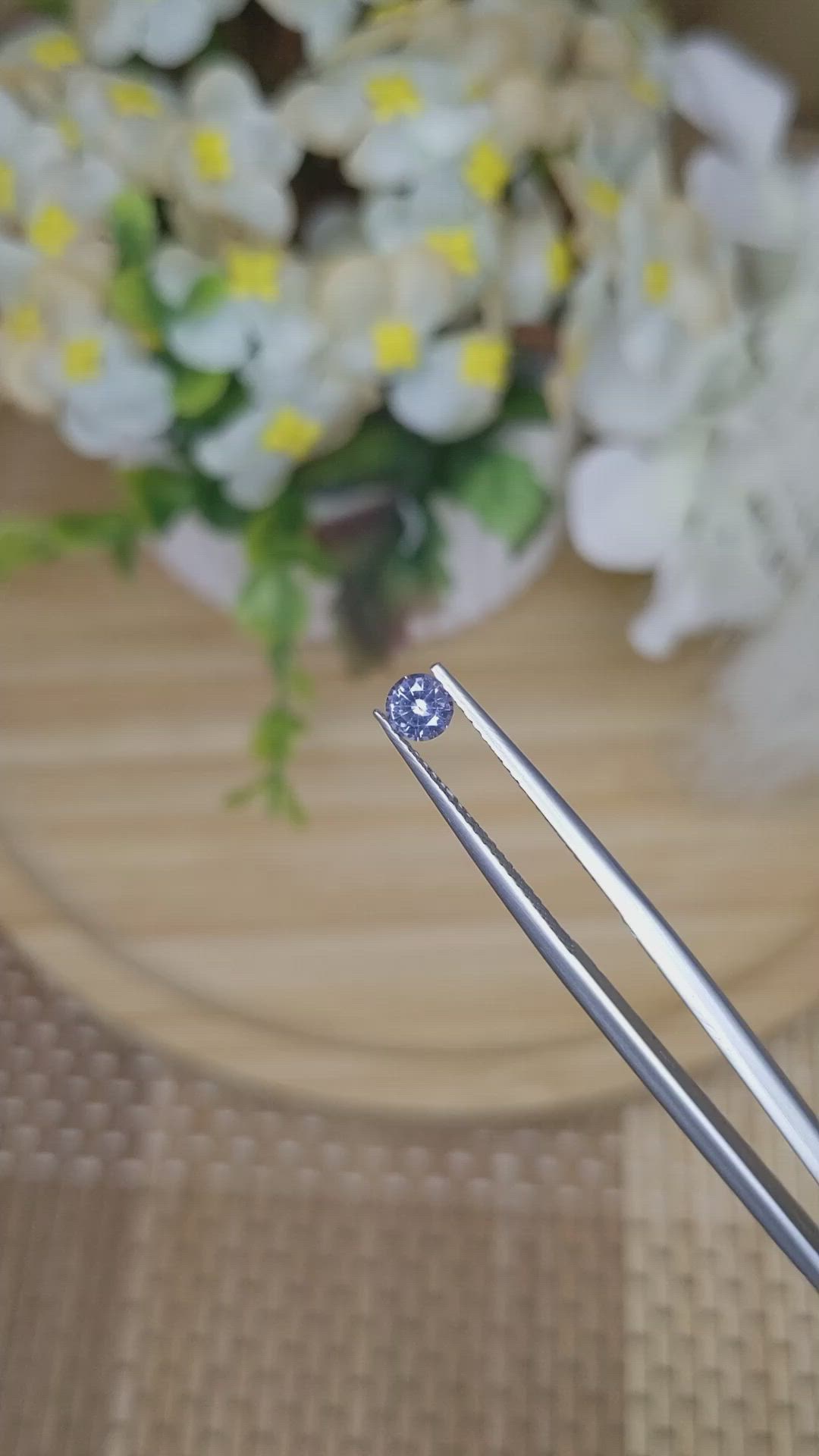 0.36 Ct. Purplish Blue Sapphire from Ceylon (Sri Lanka) Size Video