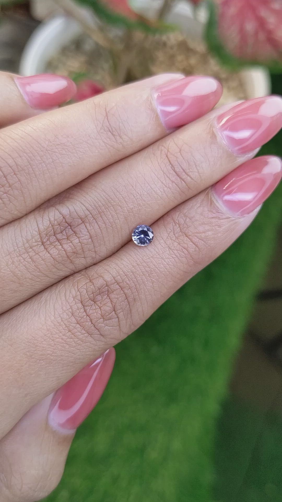0.36 Ct. Purplish Blue Sapphire from Ceylon (Sri Lanka) Size Video