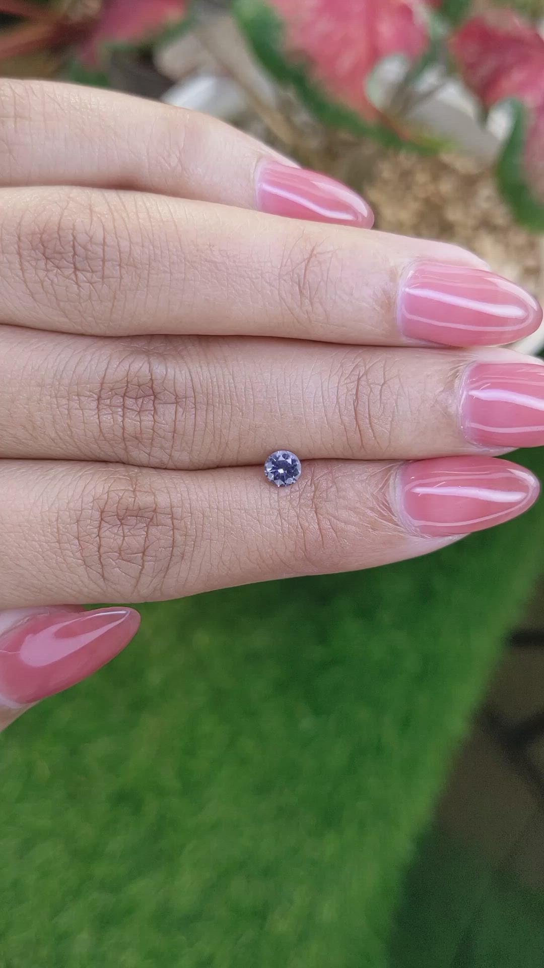 0.36 Ct. Purplish Blue Sapphire from Ceylon (Sri Lanka) Size Video