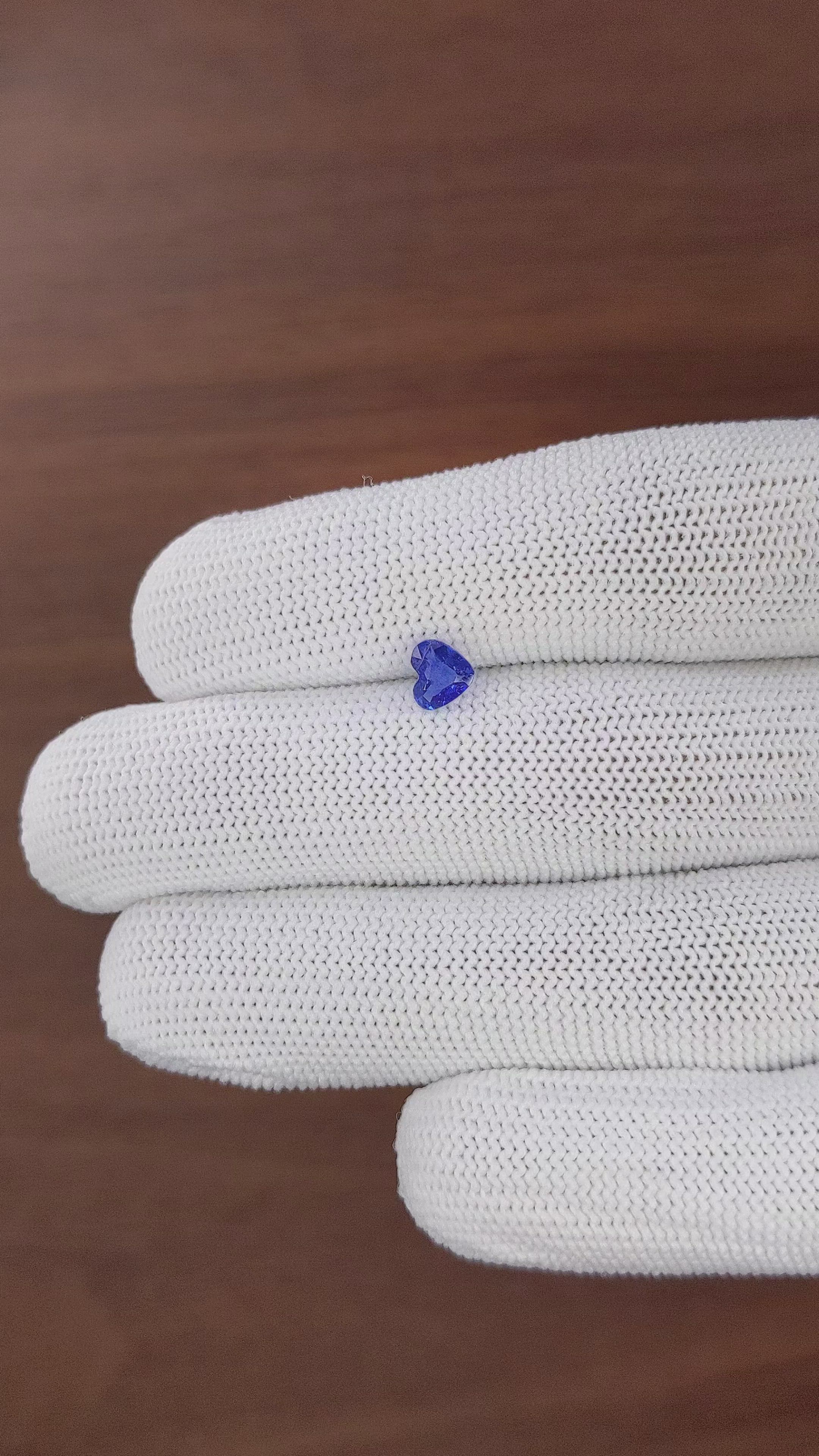 0.53 Ct. Blue Sapphire from Tanzania Size Video