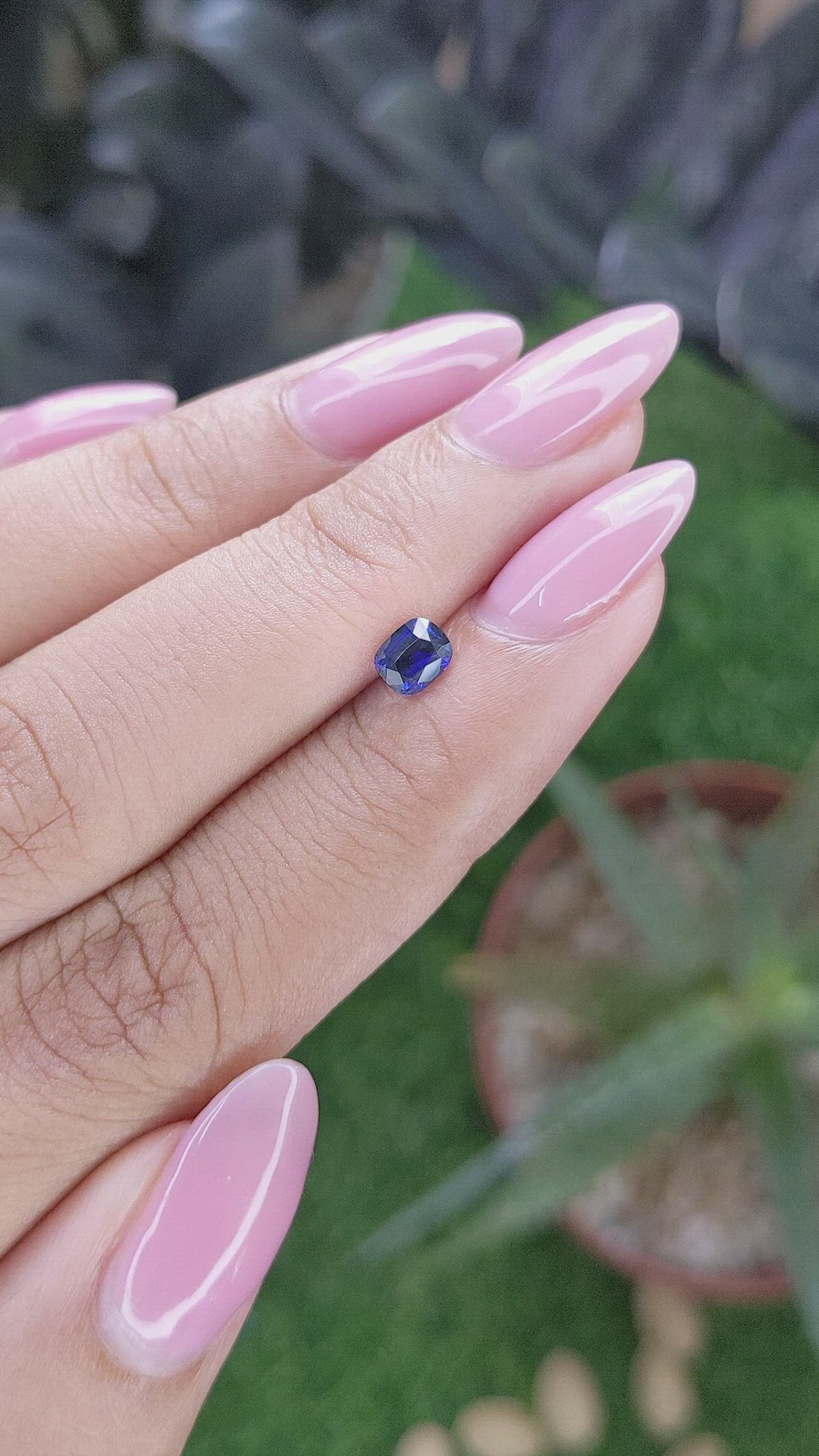 0.56 Ct. Blue Sapphire from Tanzania Size Video