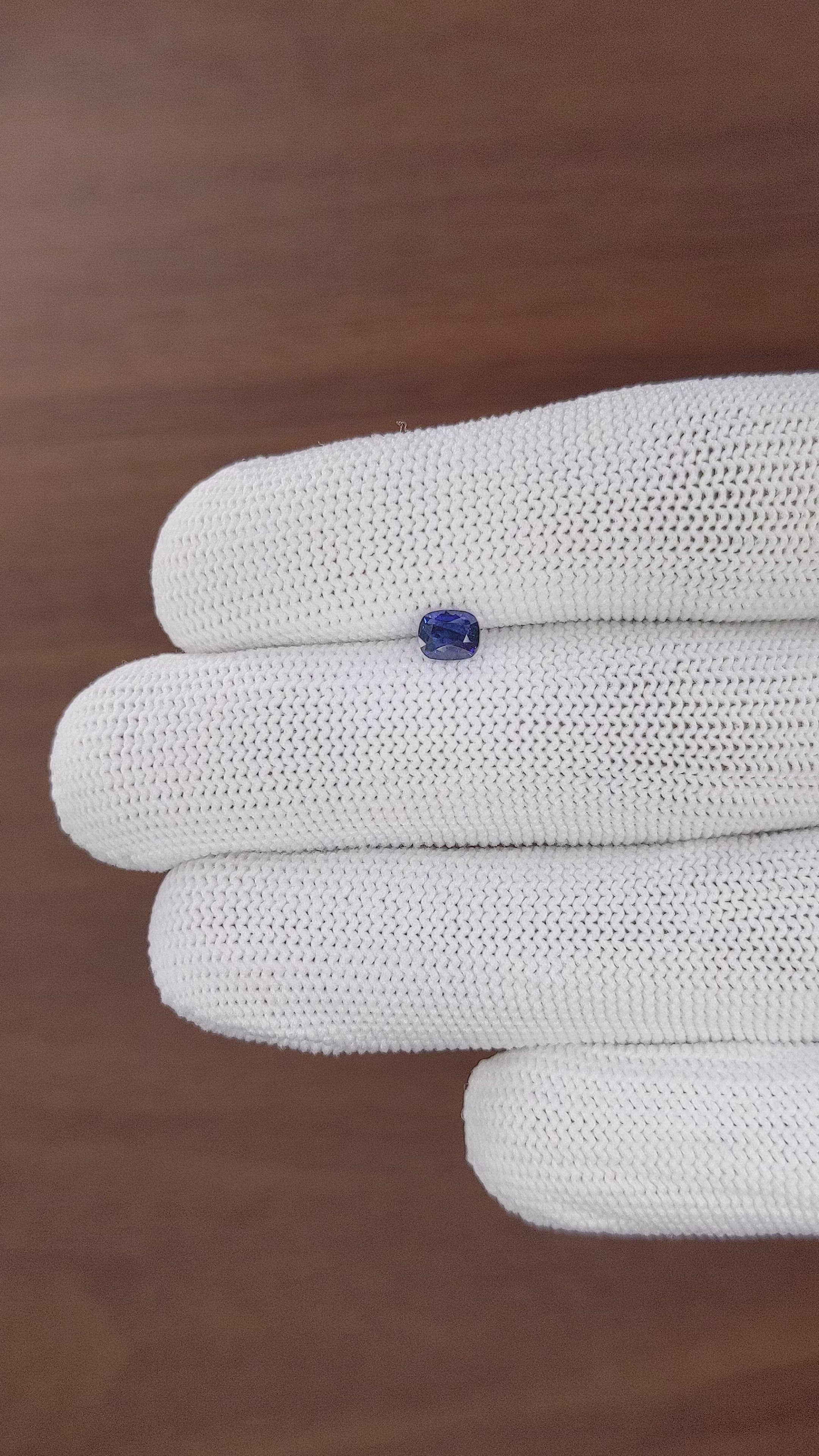 0.56 Ct. Blue Sapphire from Tanzania Size Video