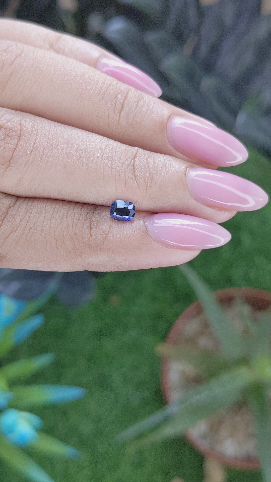 0.56 Ct. Blue Sapphire from Tanzania Size Video