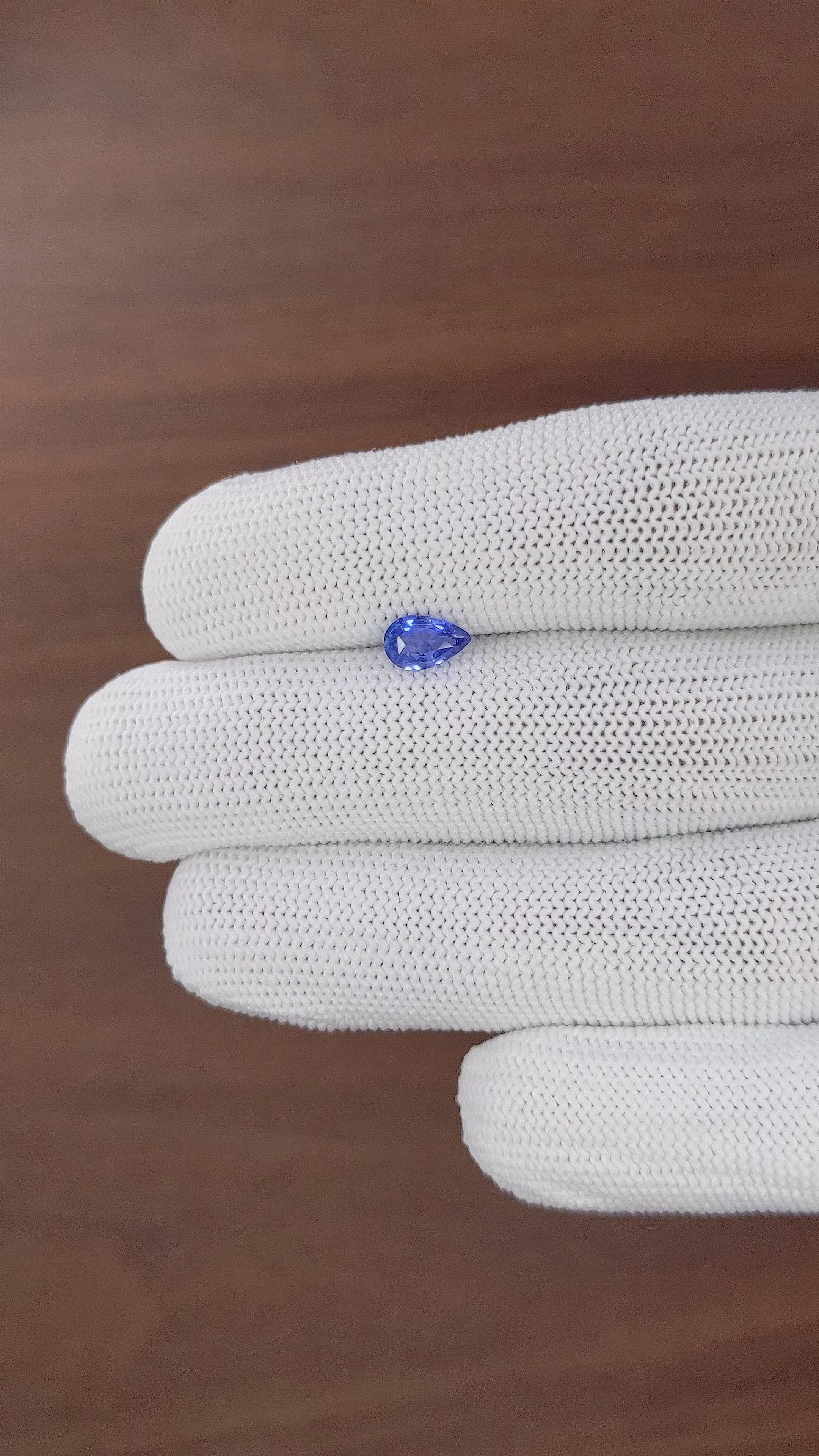 0.64 Ct. Blue Sapphire from Tanzania Size Video