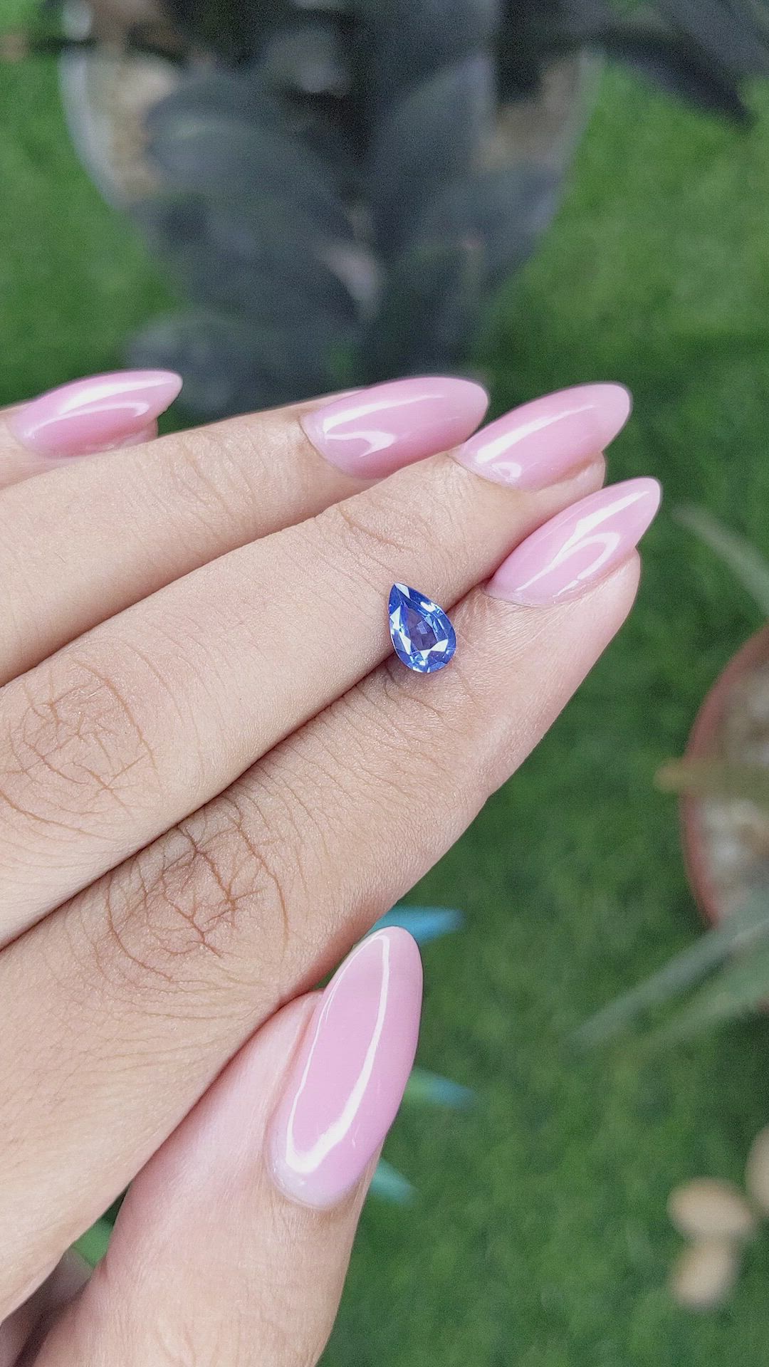 0.64 Ct. Blue Sapphire from Tanzania Size Video