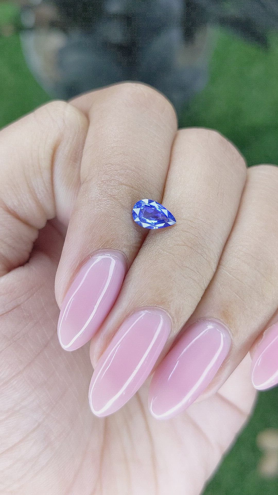0.64 Ct. Blue Sapphire from Tanzania Size Video