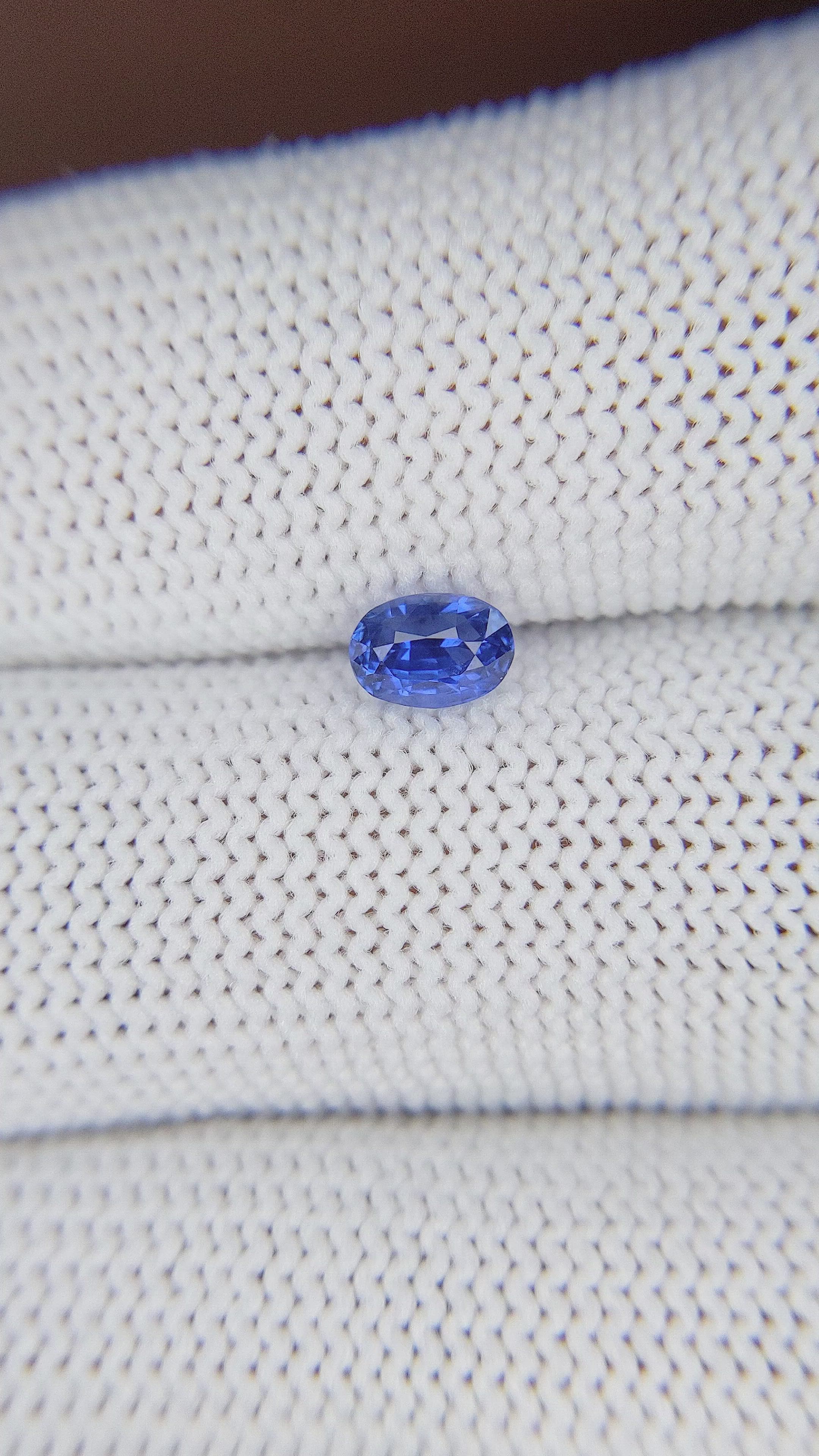0.67 Ct. Blue Sapphire from Tanzania Size Video