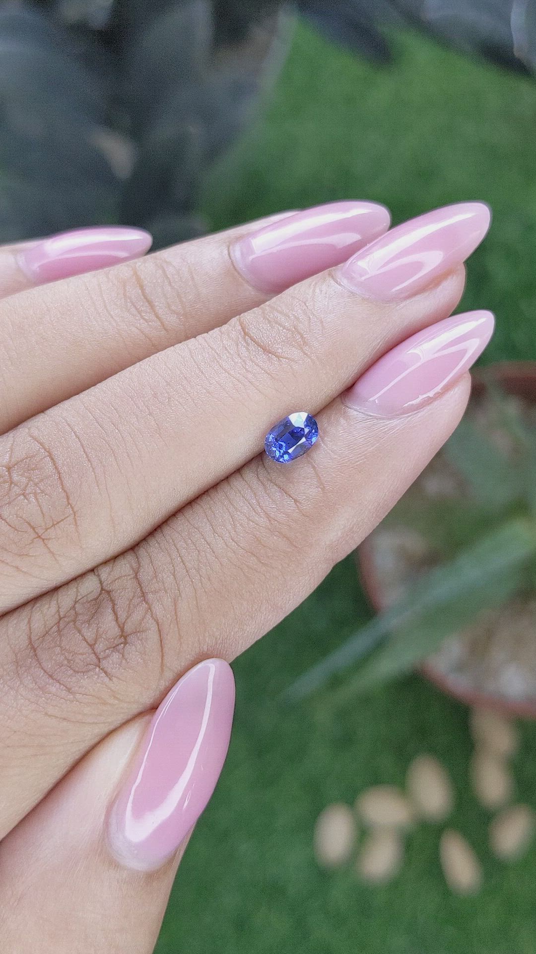 0.67 Ct. Blue Sapphire from Tanzania Size Video