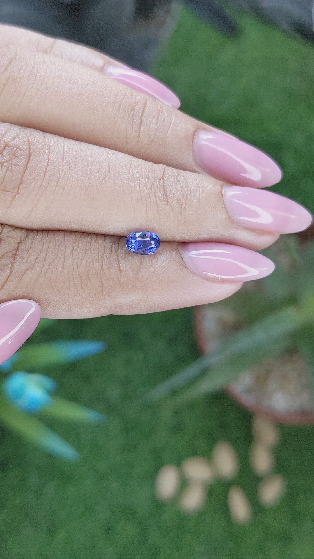 0.67 Ct. Blue Sapphire from Tanzania Size Video