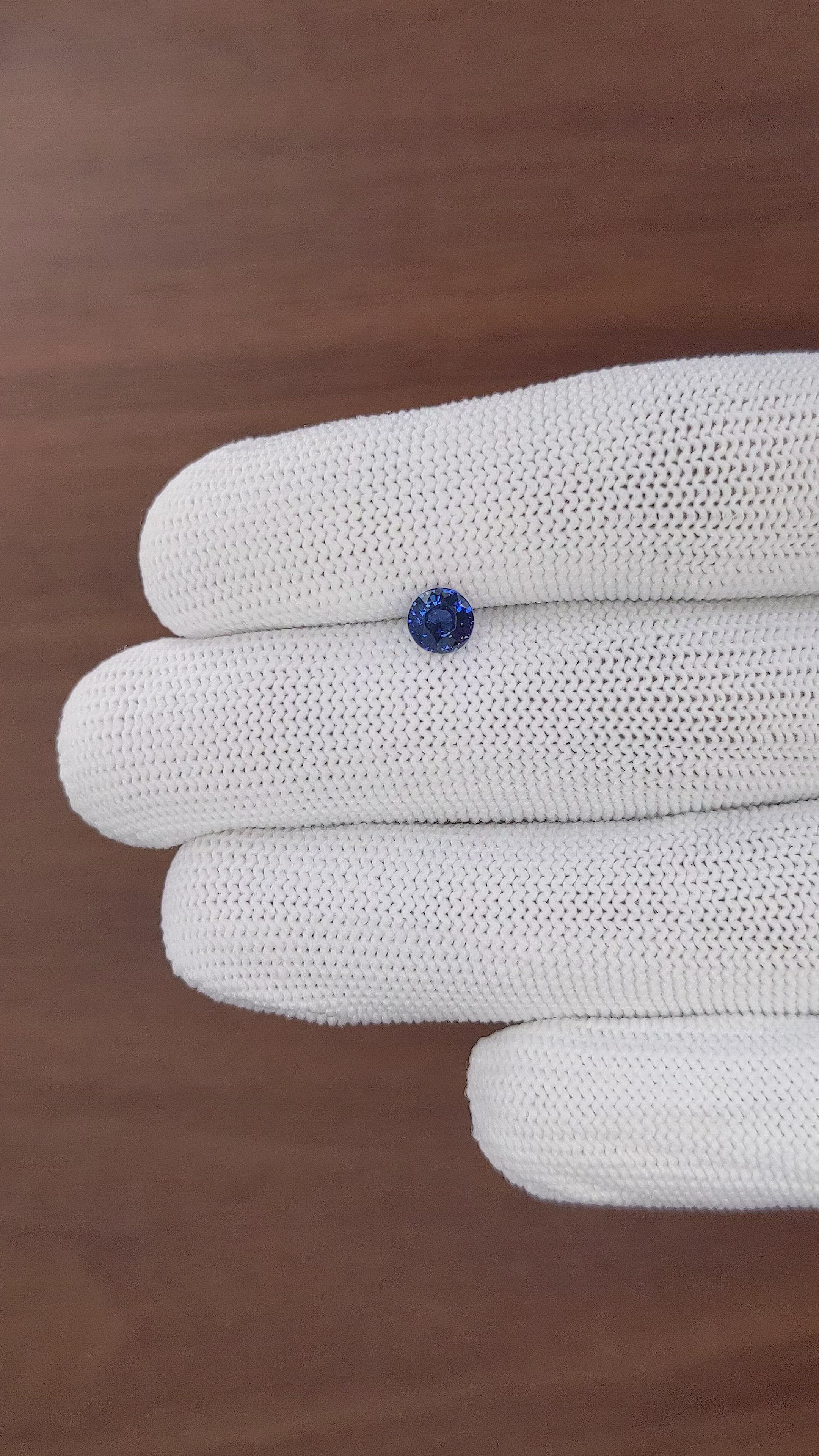 0.78 Ct. Blue Sapphire from Tanzania Size Video