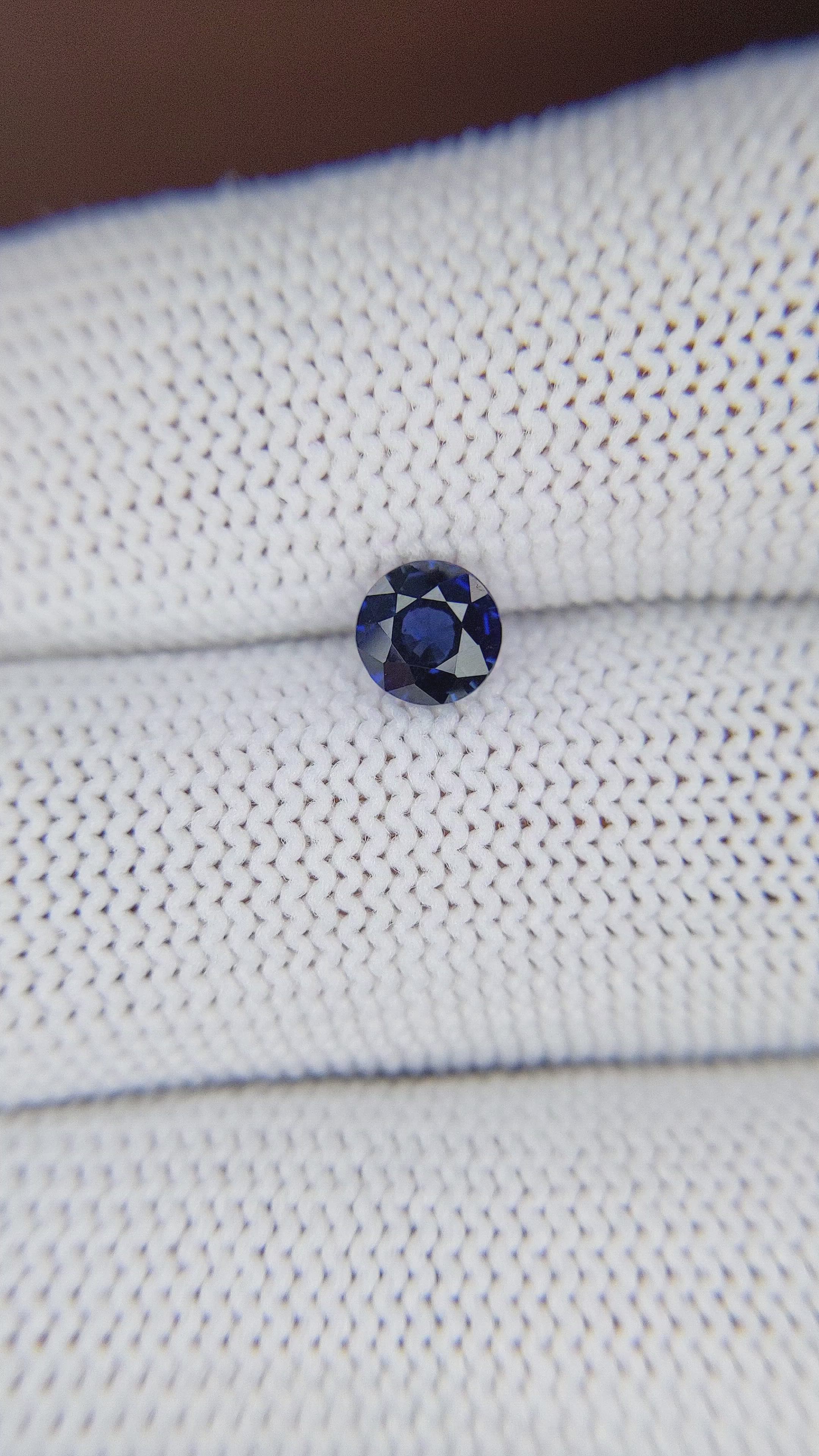 0.78 Ct. Blue Sapphire from Tanzania Size Video
