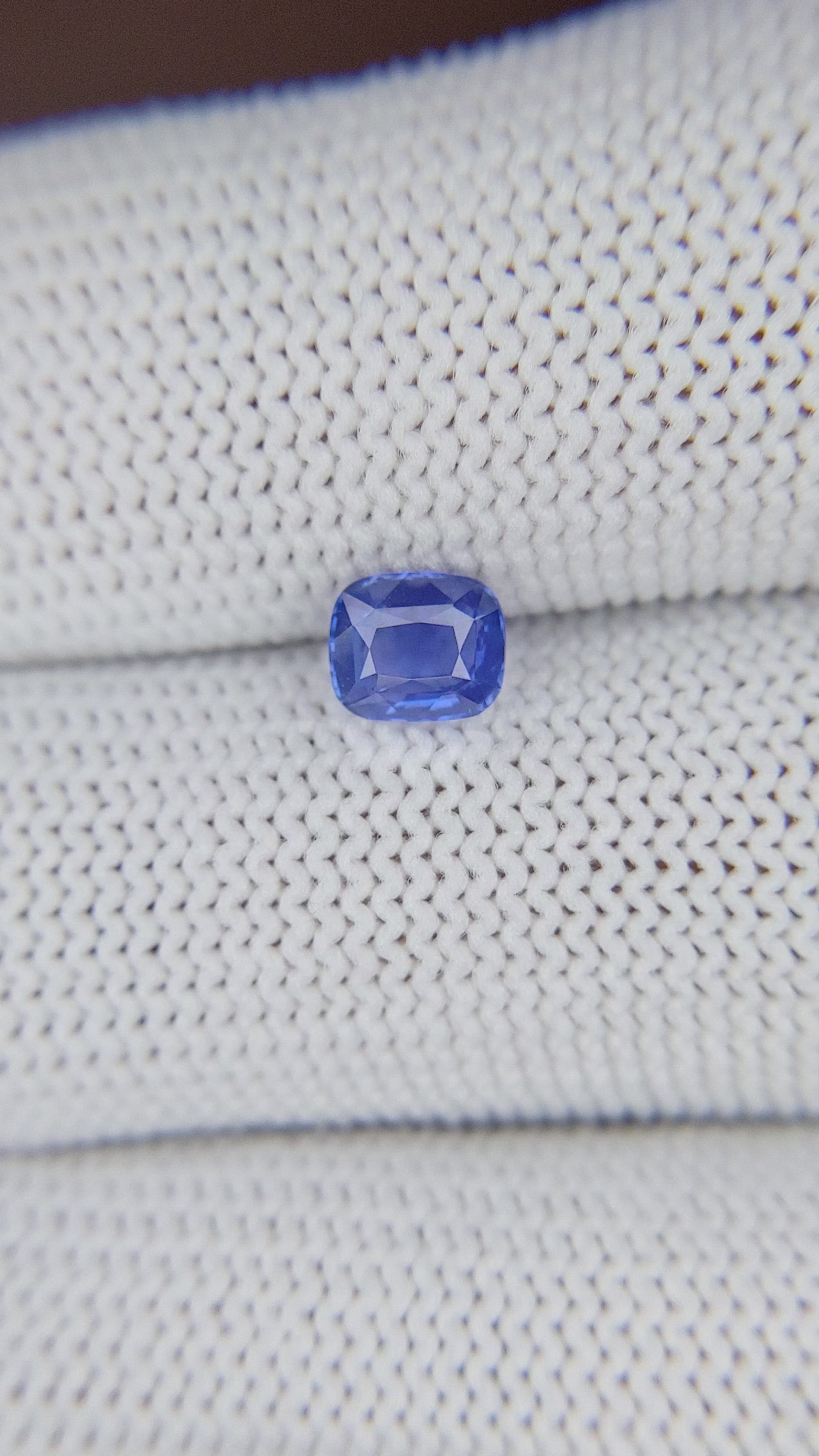 0.78 Ct. Blue Sapphire from Tanzania Size Video