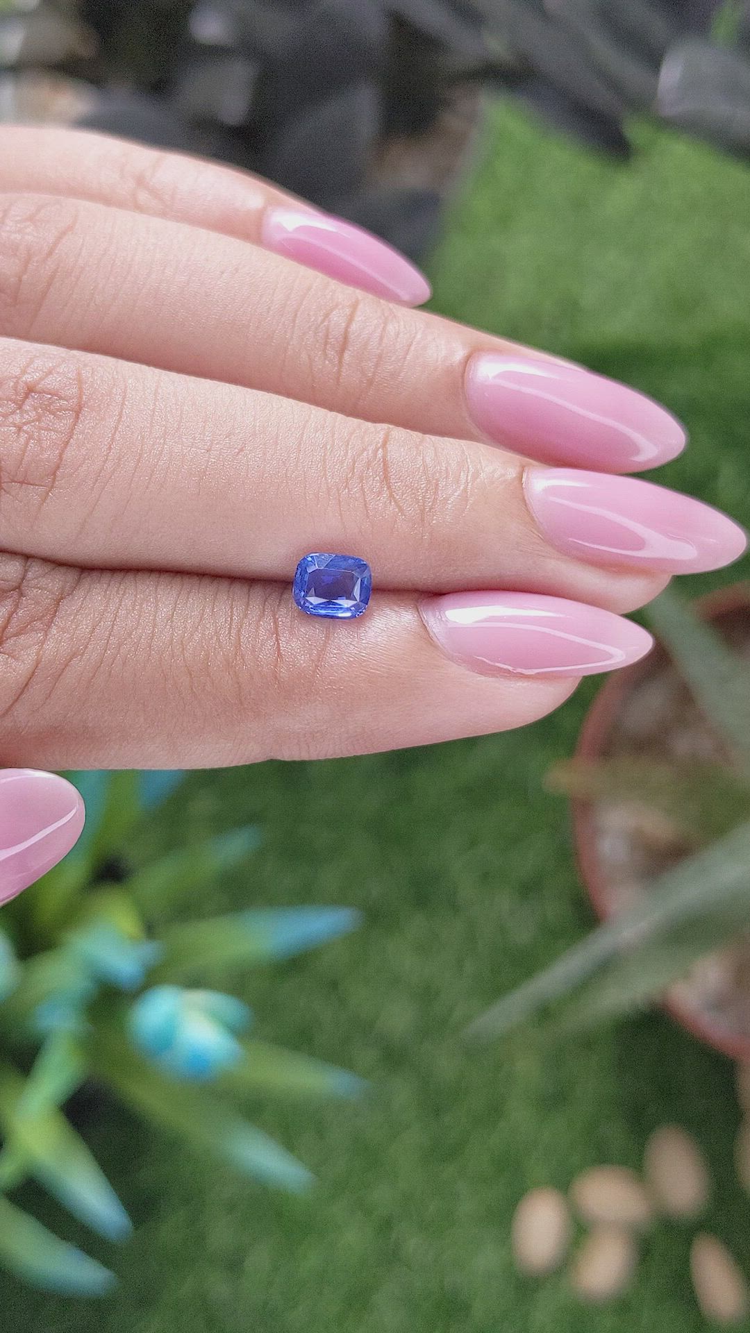 0.78 Ct. Blue Sapphire from Tanzania Size Video