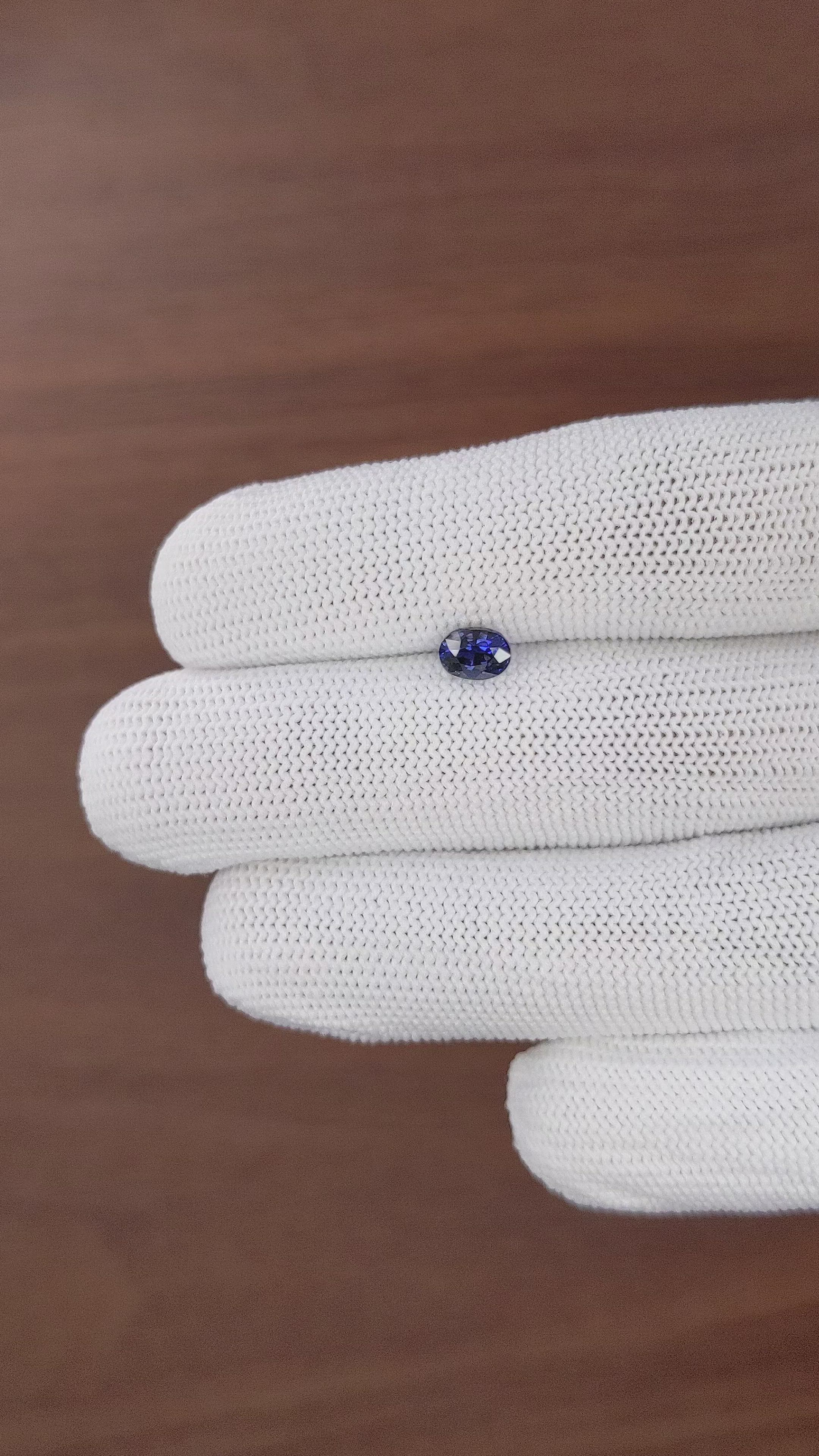 0.80 Ct. Blue Sapphire from Tanzania Size Video