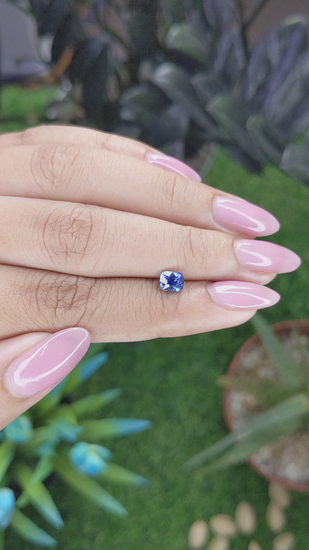 0.81 Ct. Blue Sapphire from Tanzania Size Video