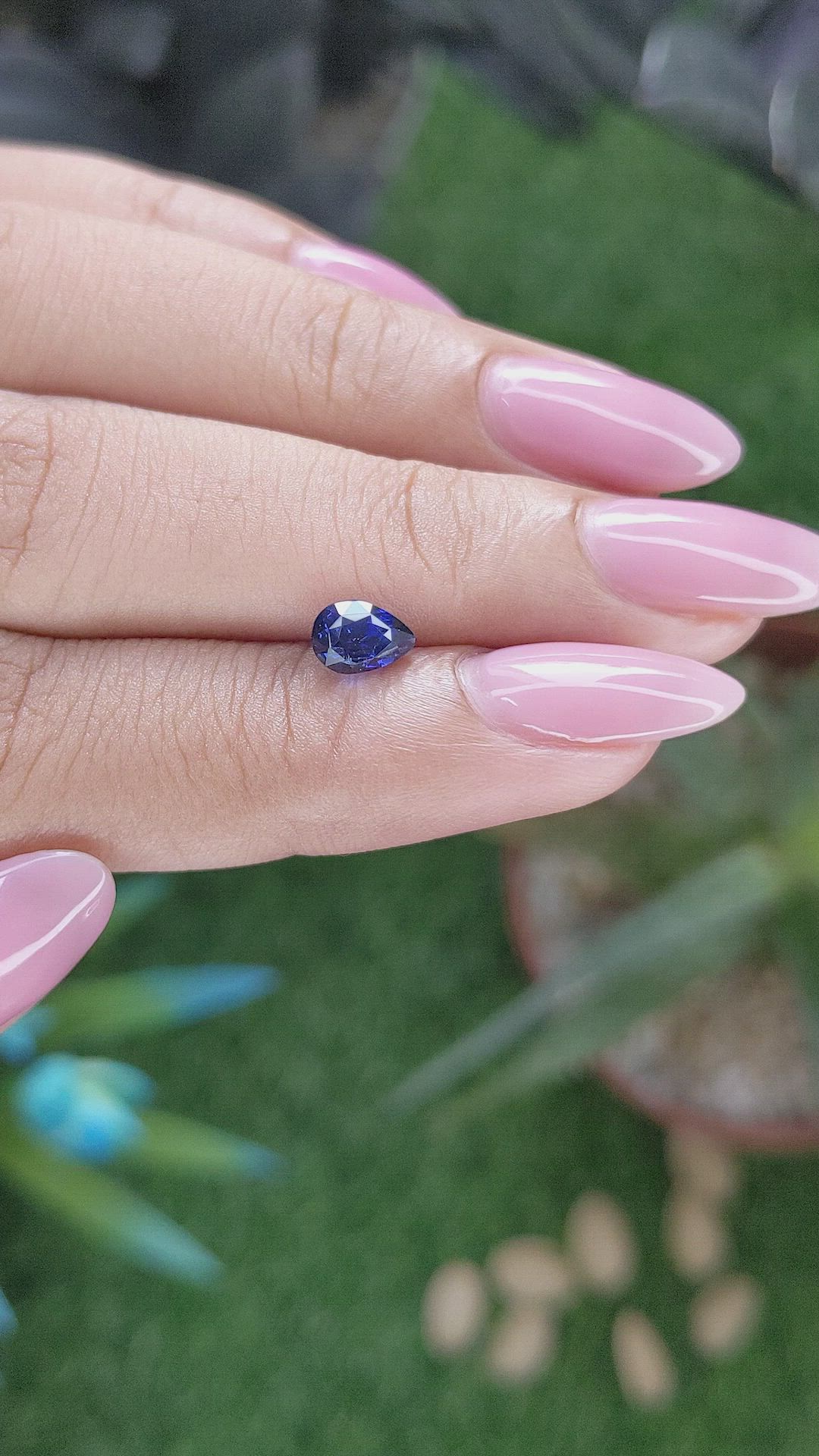 0.95 Ct. Blue Sapphire from Tanzania Size Video