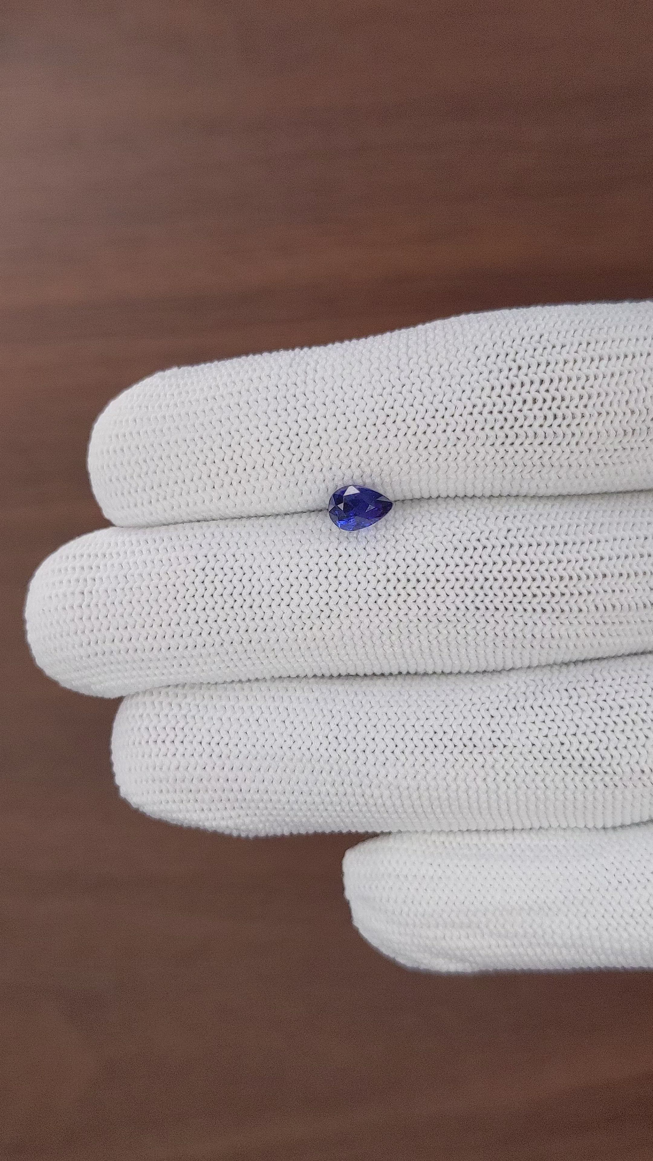 0.95 Ct. Blue Sapphire from Tanzania Size Video