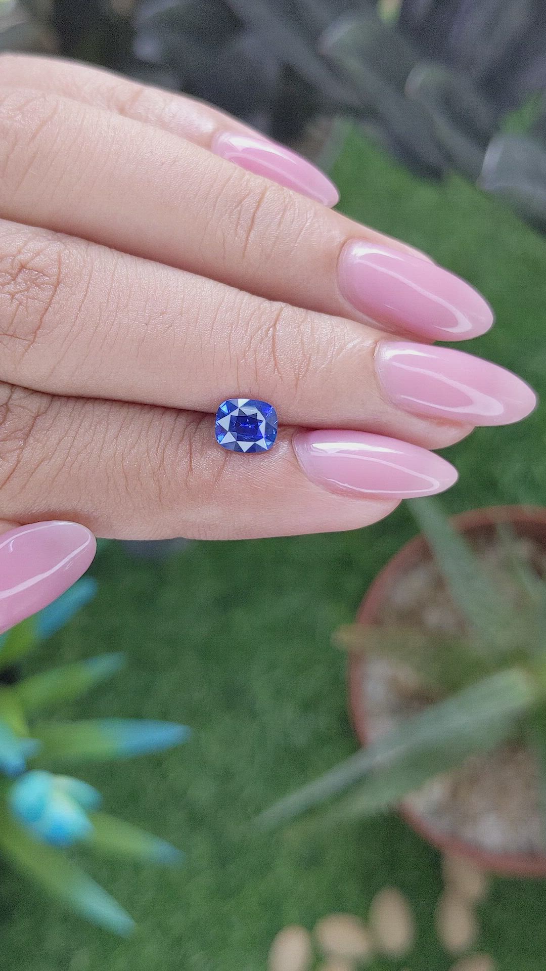 0.97 Ct. Blue Sapphire from Tanzania Size Video