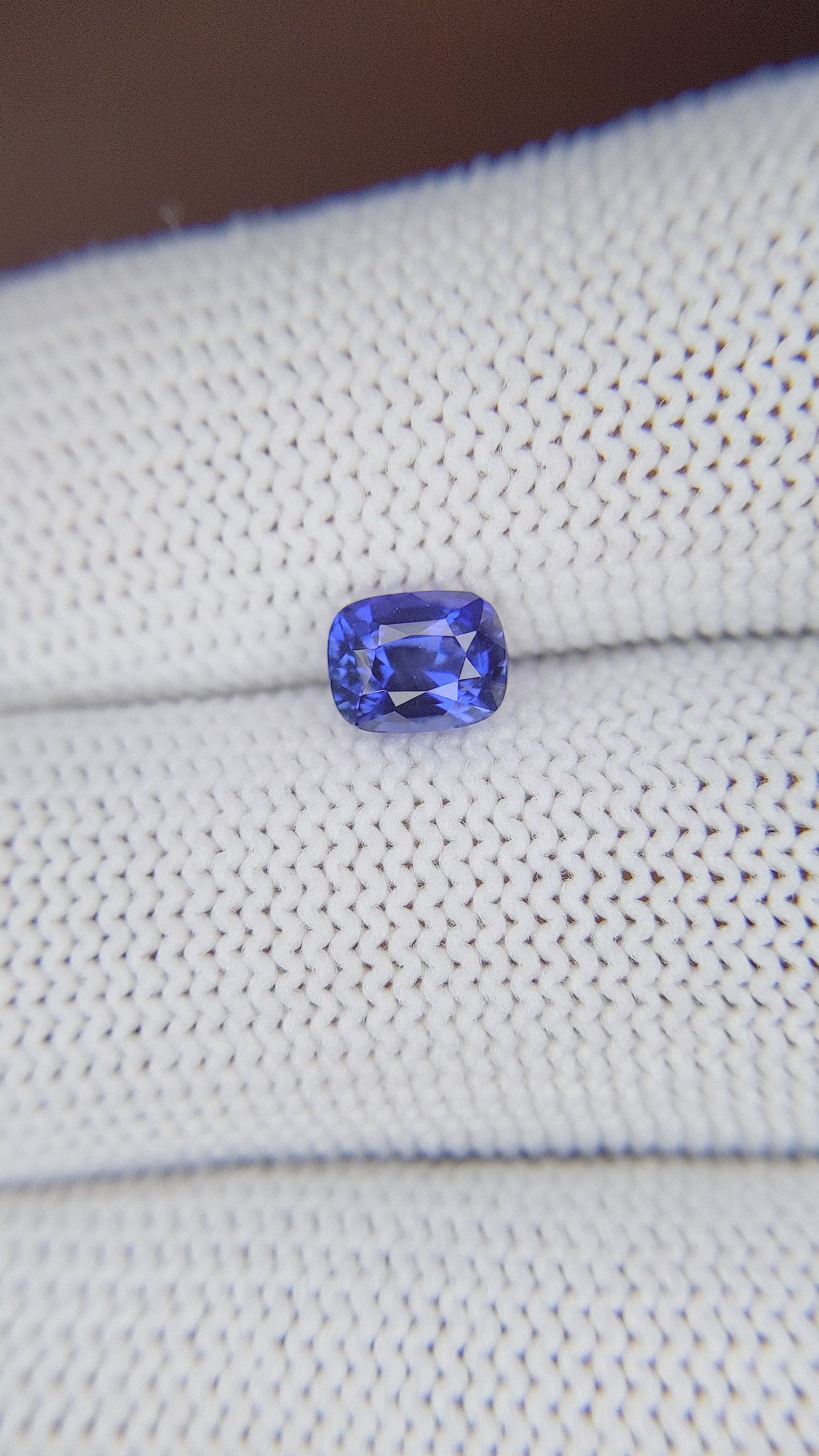 1.02 Ct. Purplish Blue Sapphire from Tanzania Size Video