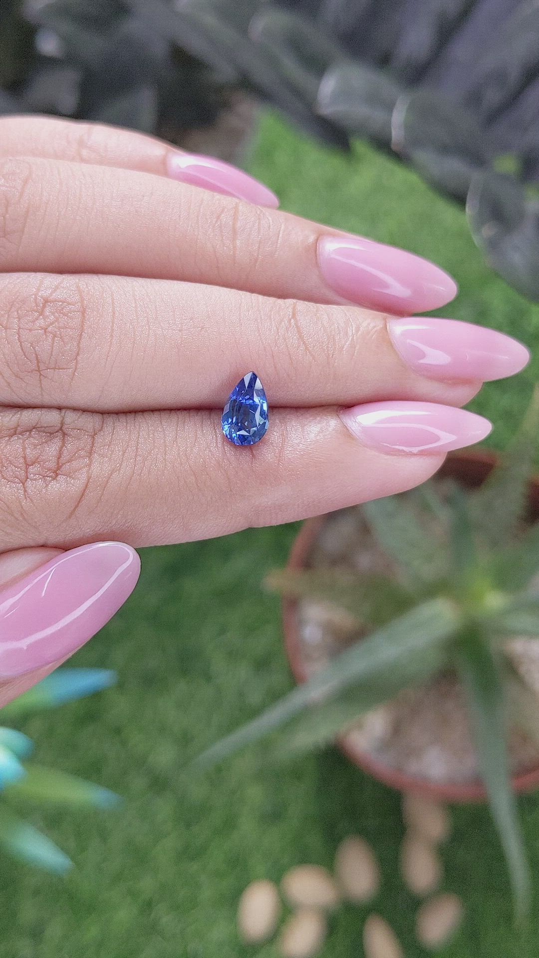 1.28 Ct. Blue Sapphire from Tanzania Size Video