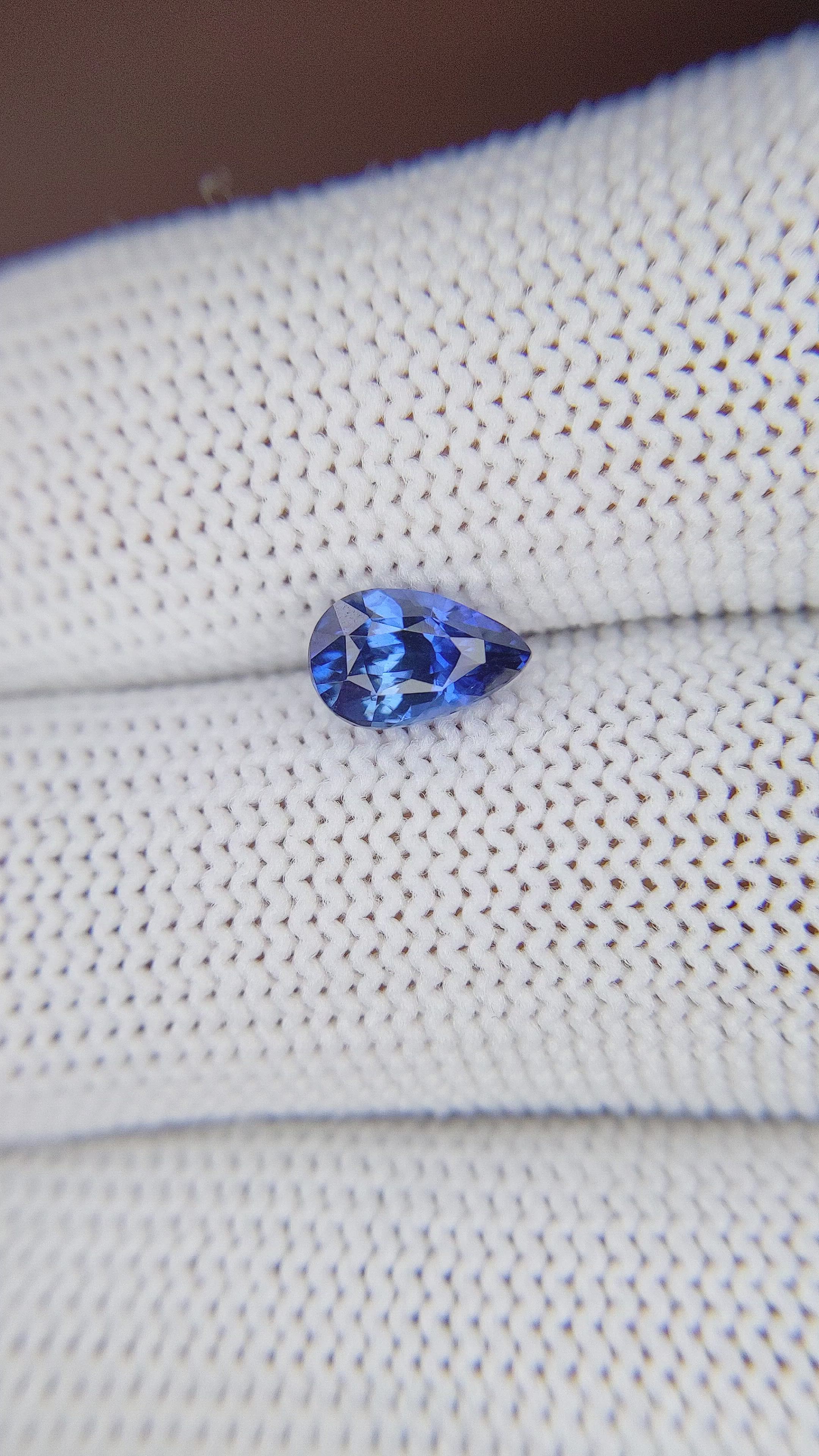 1.28 Ct. Blue Sapphire from Tanzania Size Video