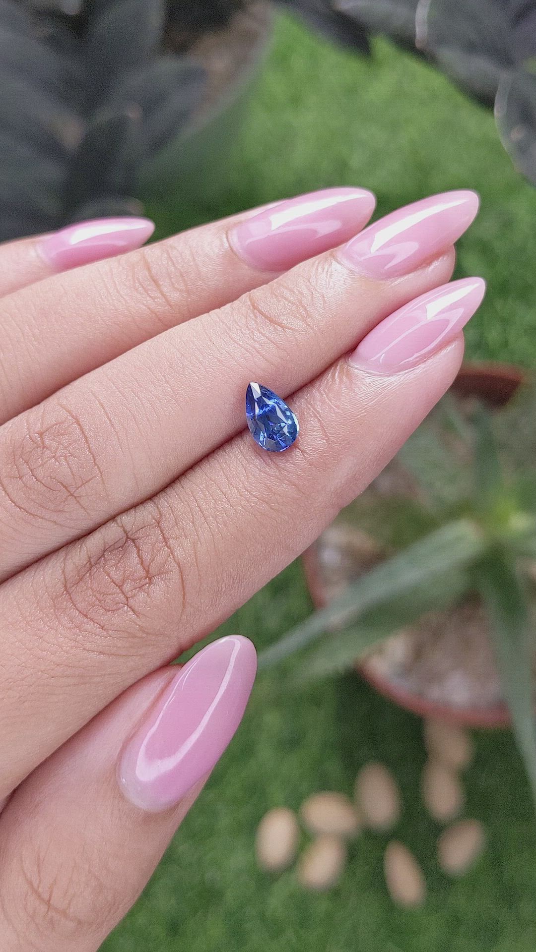 1.28 Ct. Blue Sapphire from Tanzania Size Video
