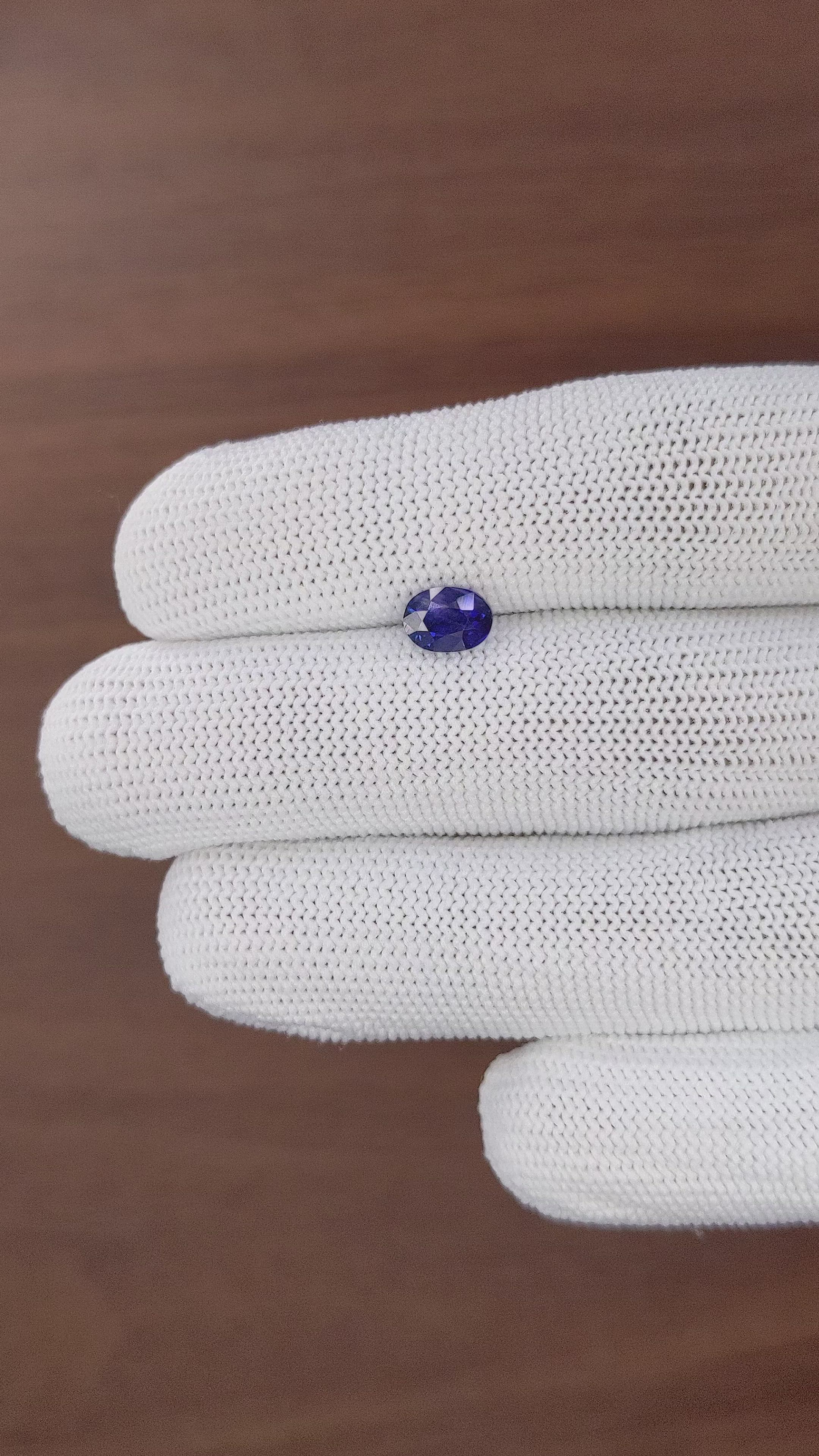 1.36 Ct. Blue Sapphire from Tanzania Size Video
