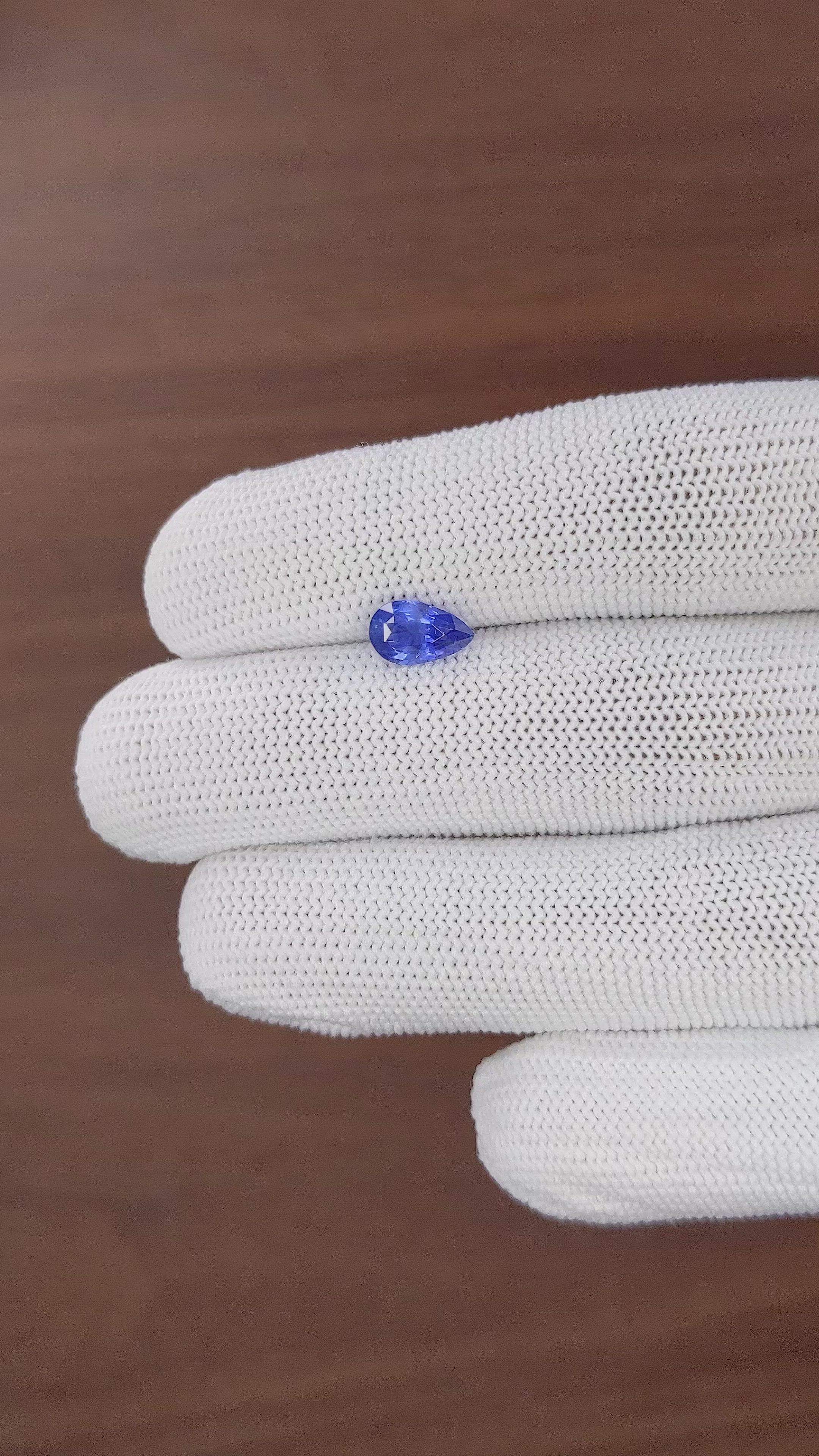 1.46 Ct. Blue Sapphire from Tanzania Size Video