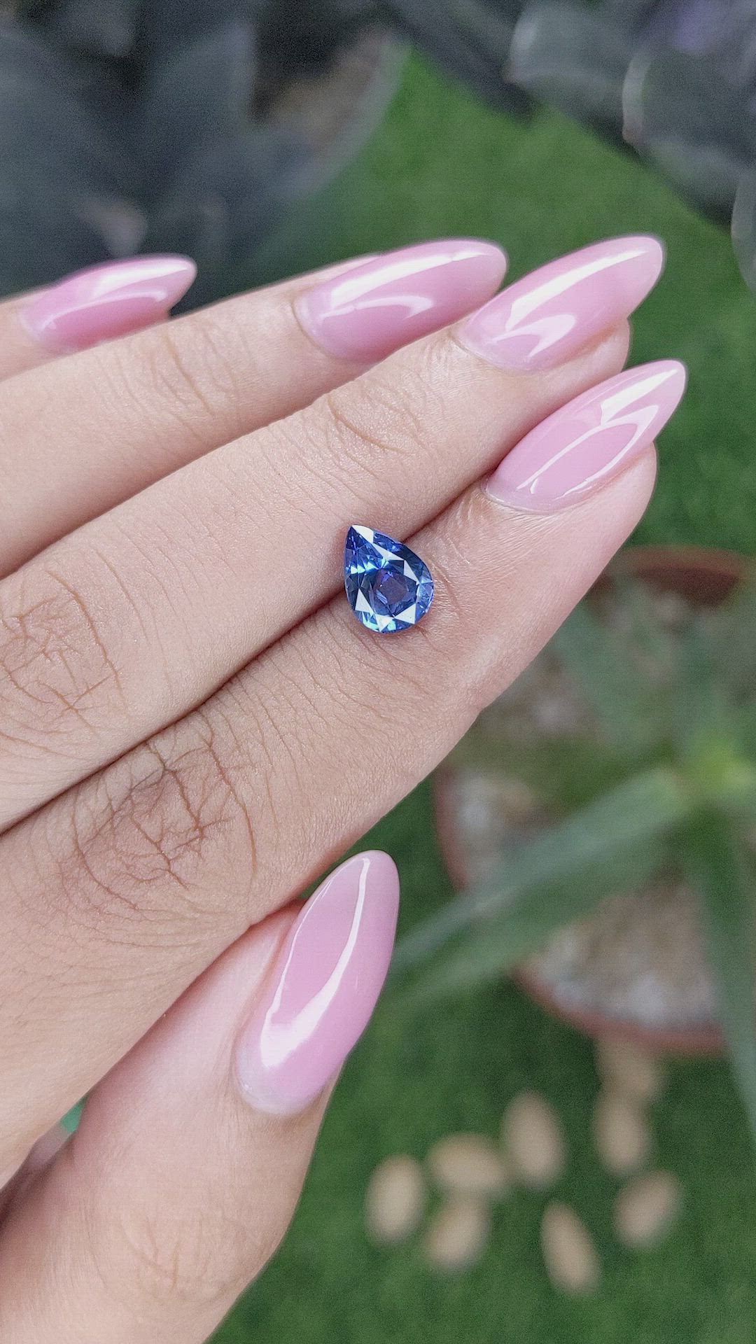 1.55 Ct. Blue Sapphire from Tanzania Size Video