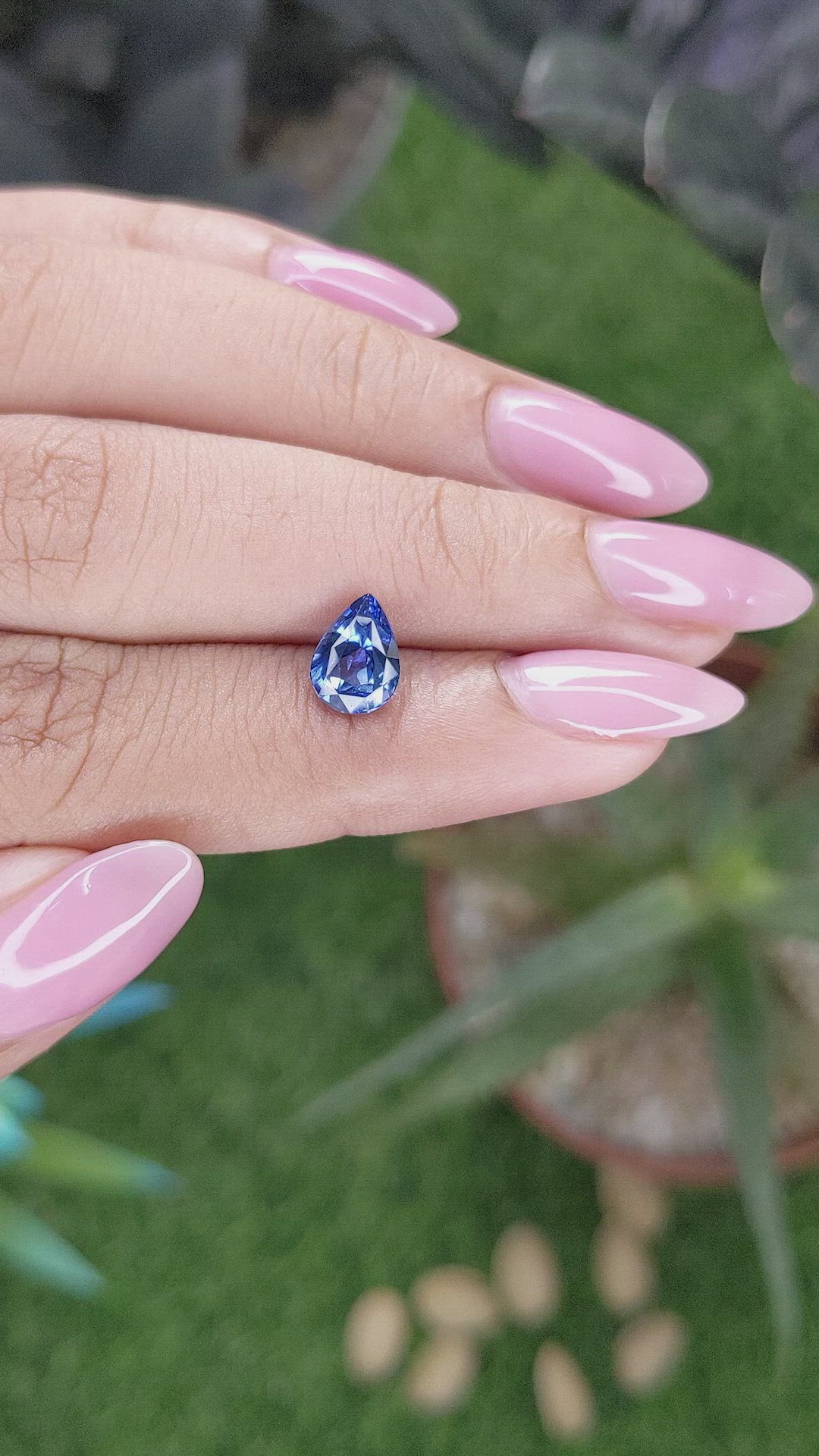 1.55 Ct. Blue Sapphire from Tanzania Size Video