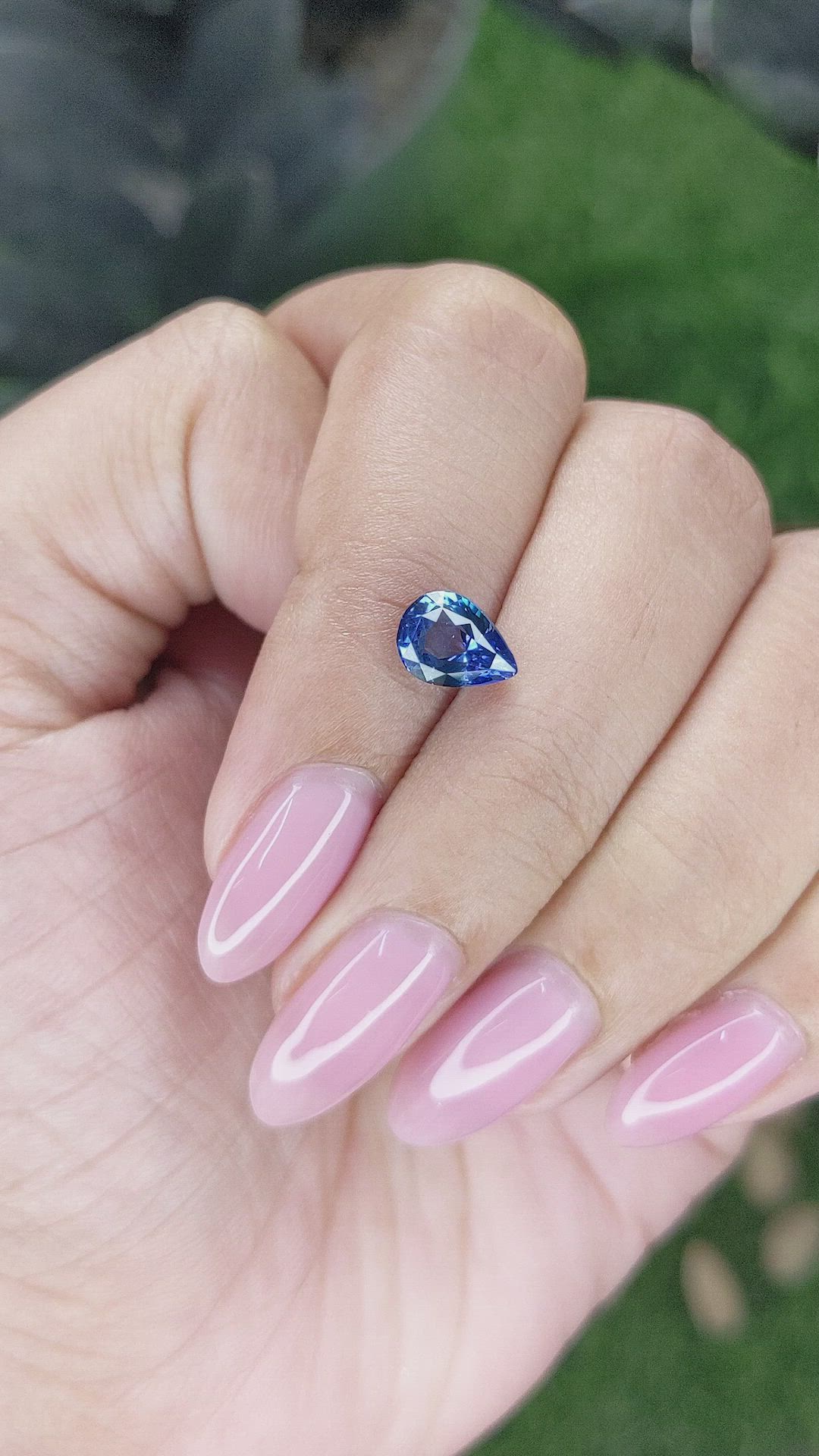 1.55 Ct. Blue Sapphire from Tanzania Size Video