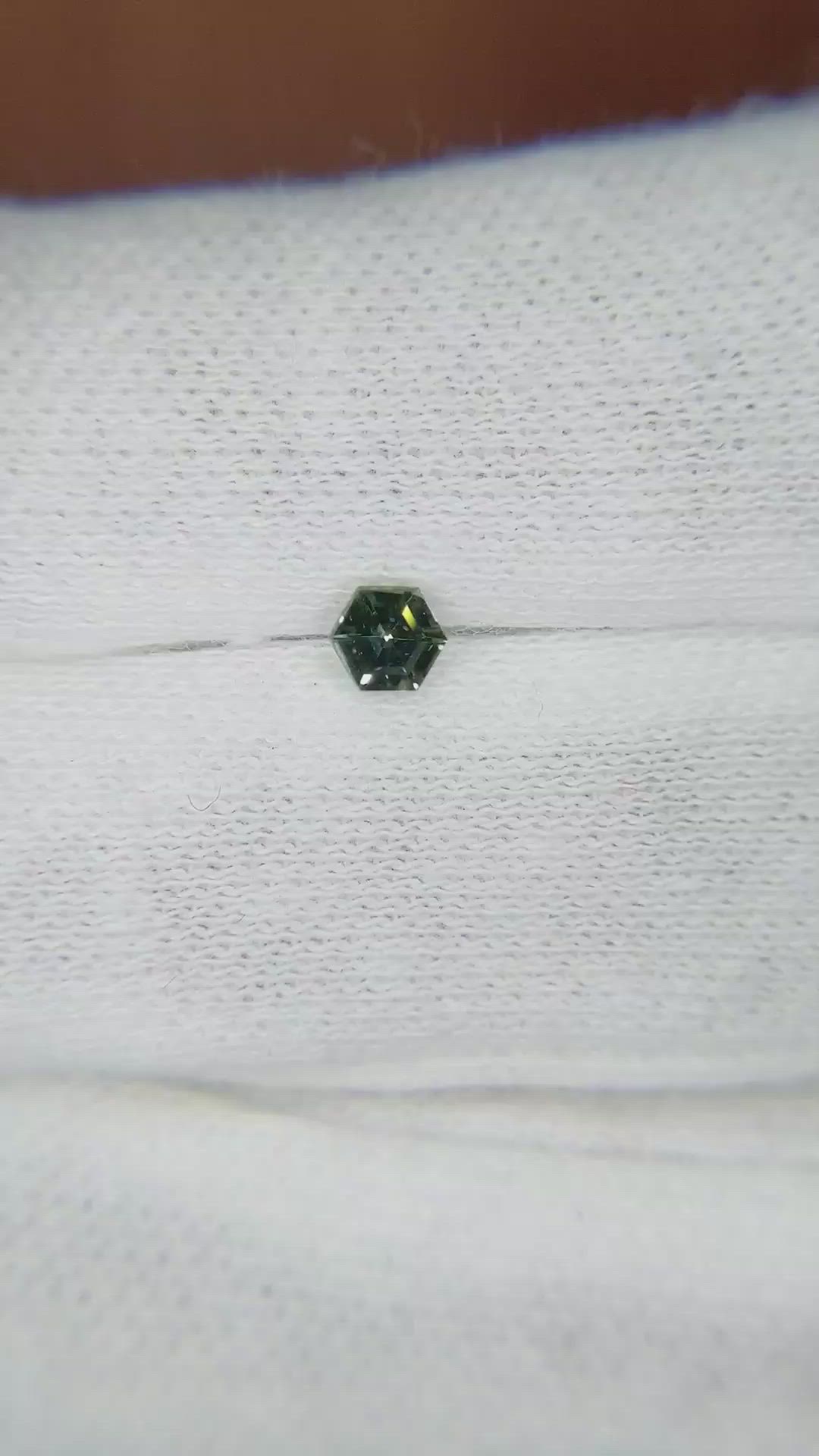 0.26 Ct. Green Sapphire from Ceylon (Sri Lanka) Size Video