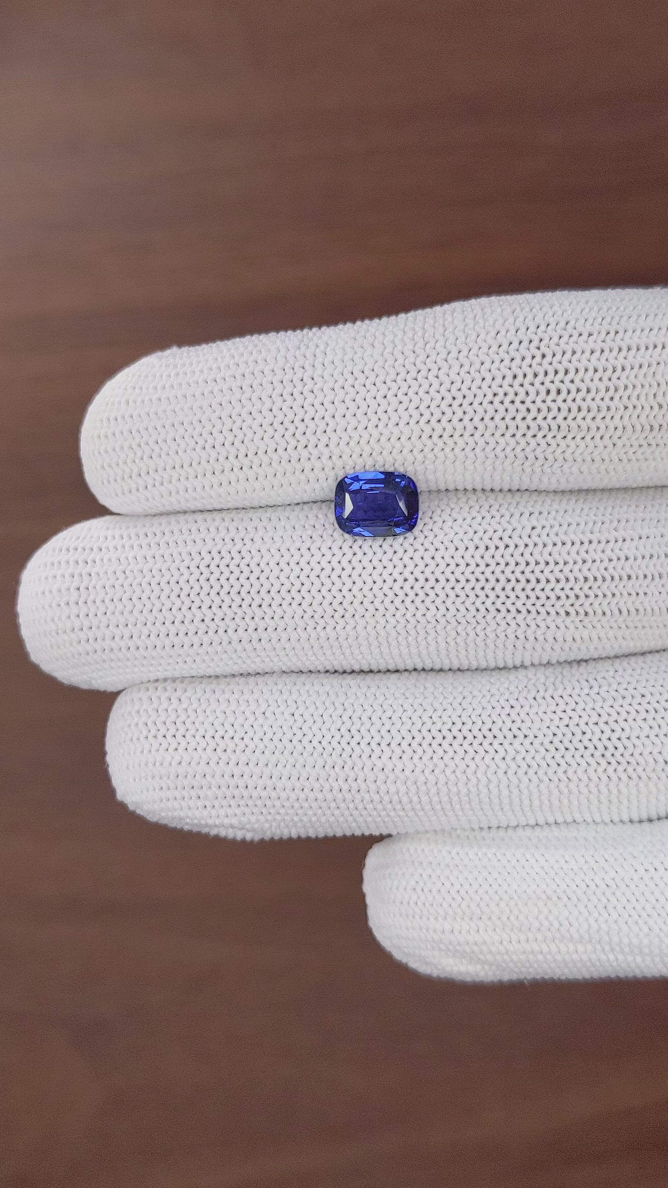 1.72 Ct. Blue Sapphire from Tanzania Size Video