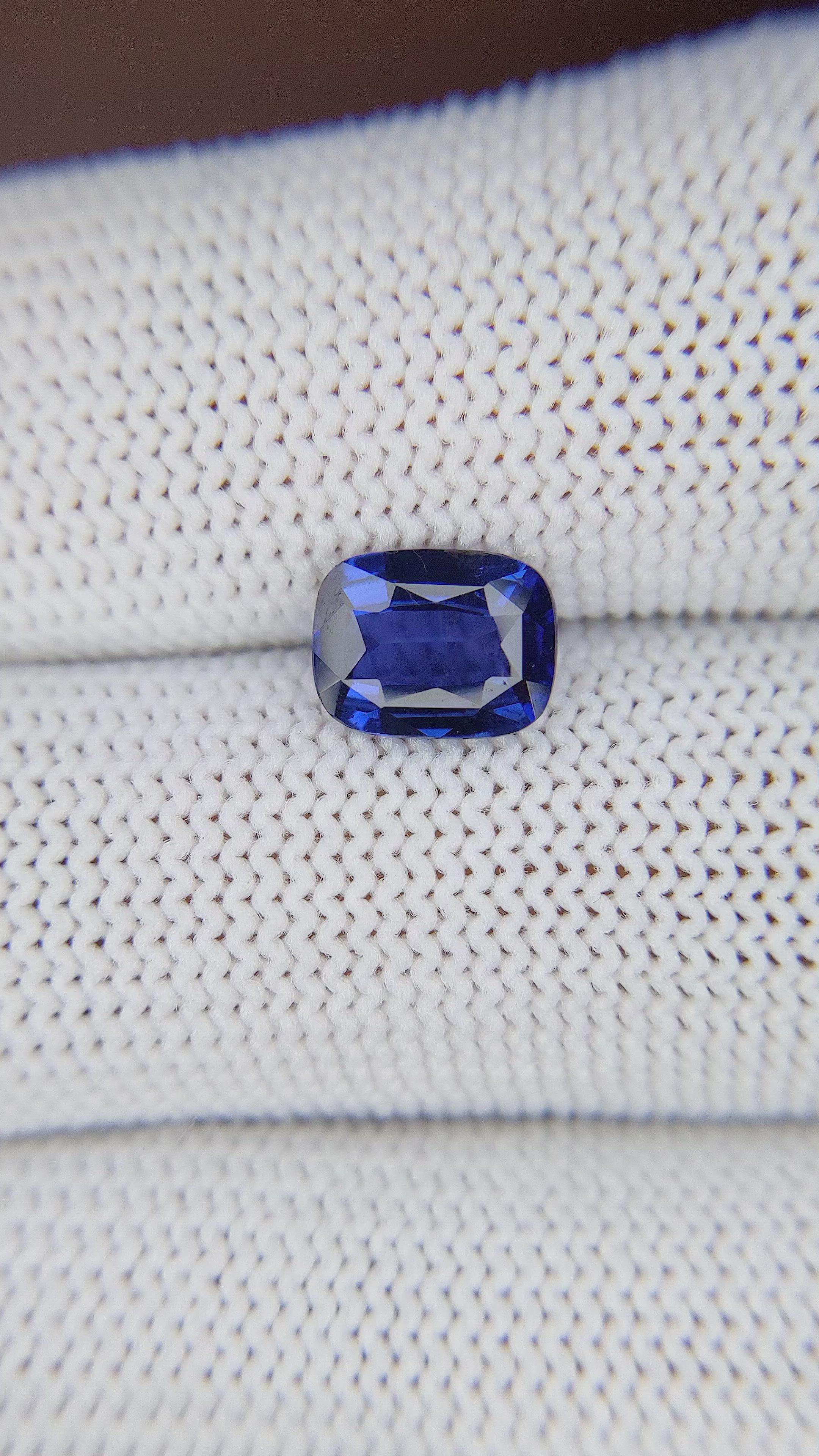 1.72 Ct. Blue Sapphire from Tanzania Size Video