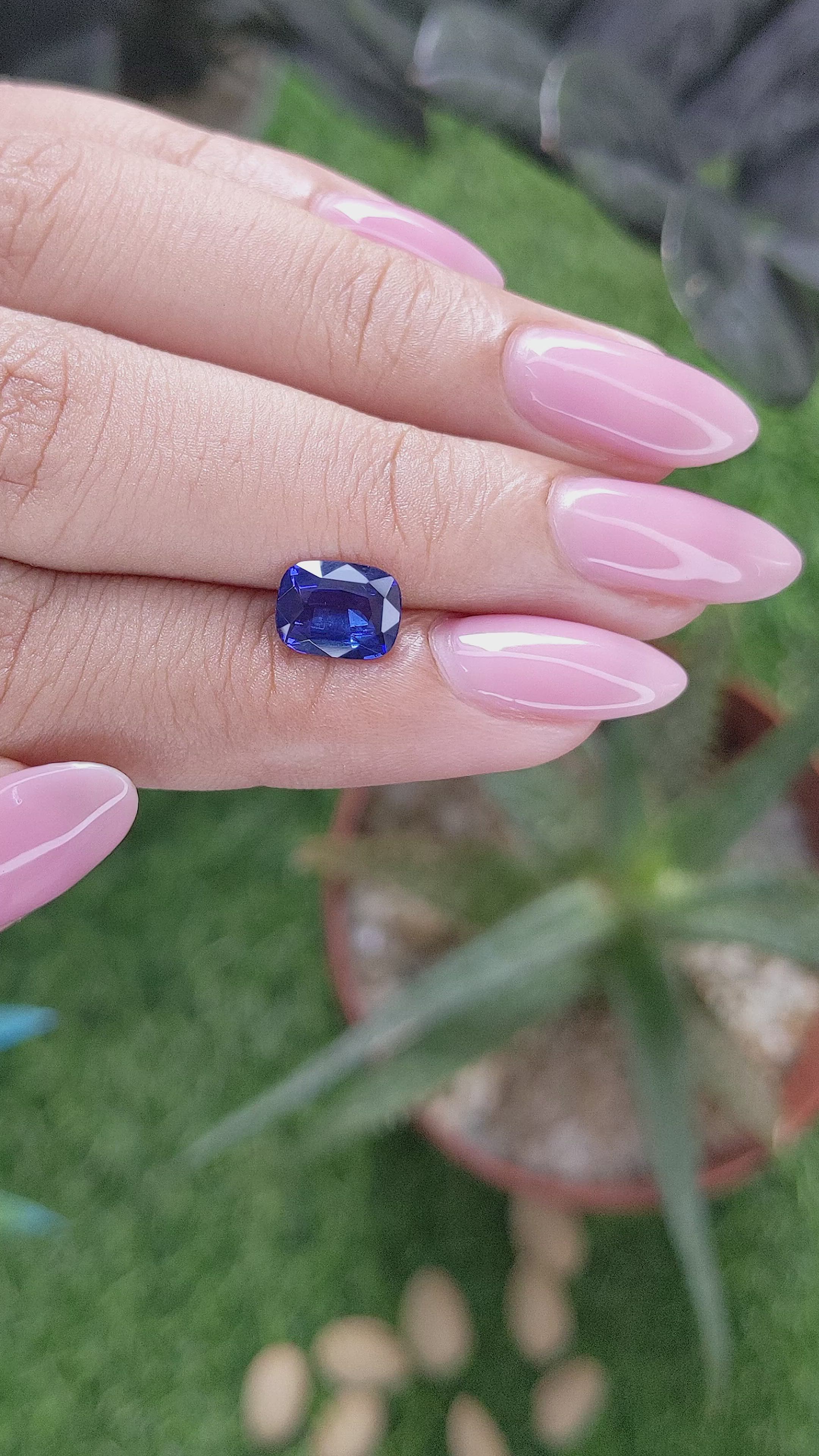1.72 Ct. Blue Sapphire from Tanzania Size Video
