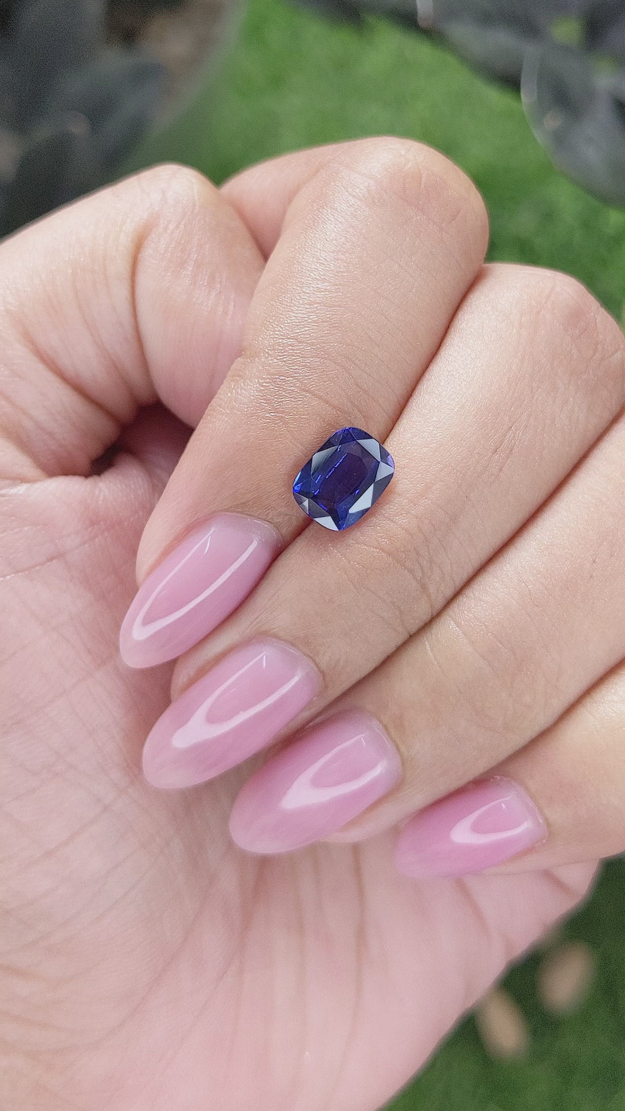 1.72 Ct. Blue Sapphire from Tanzania Size Video