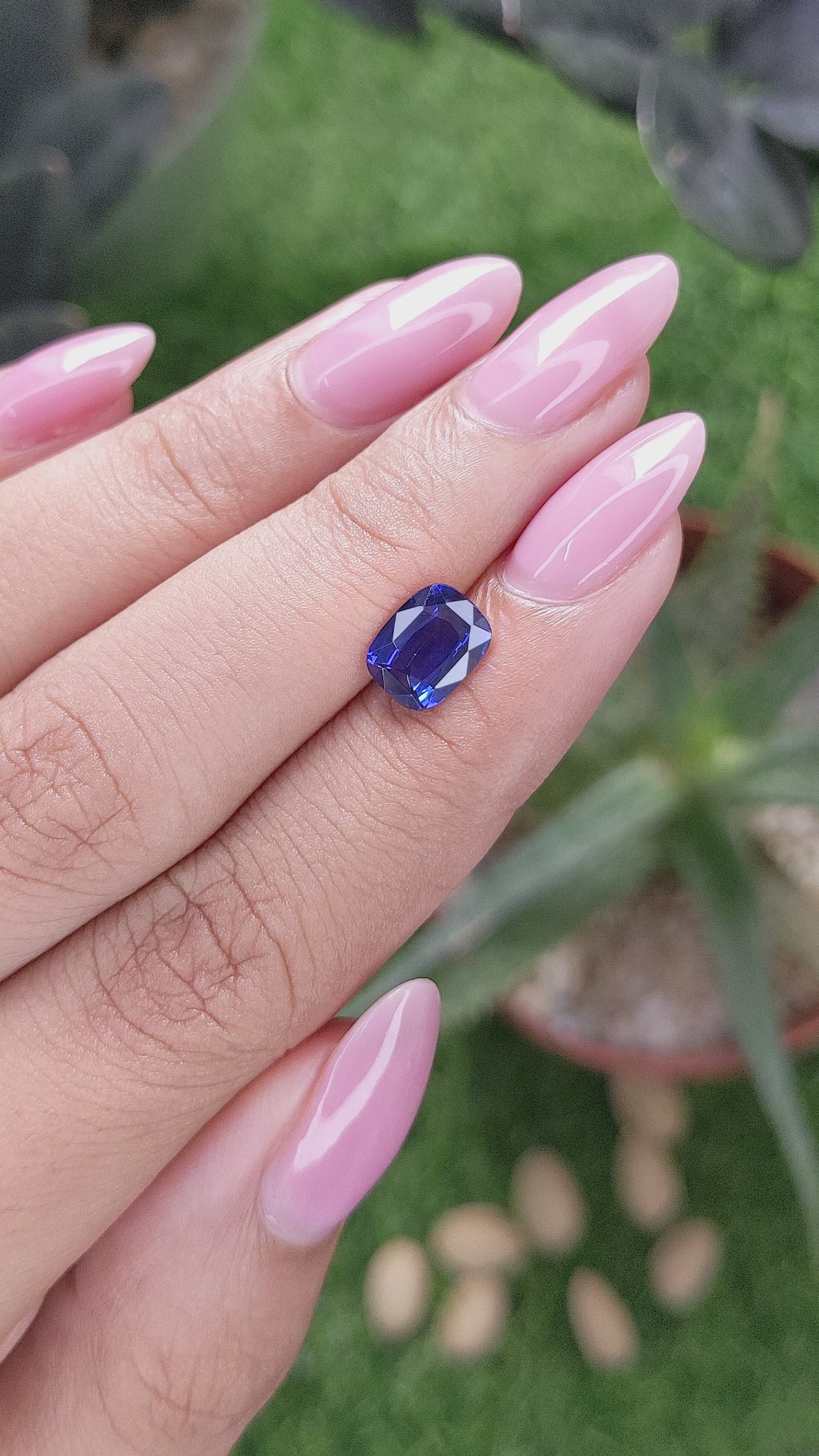 1.72 Ct. Blue Sapphire from Tanzania Size Video