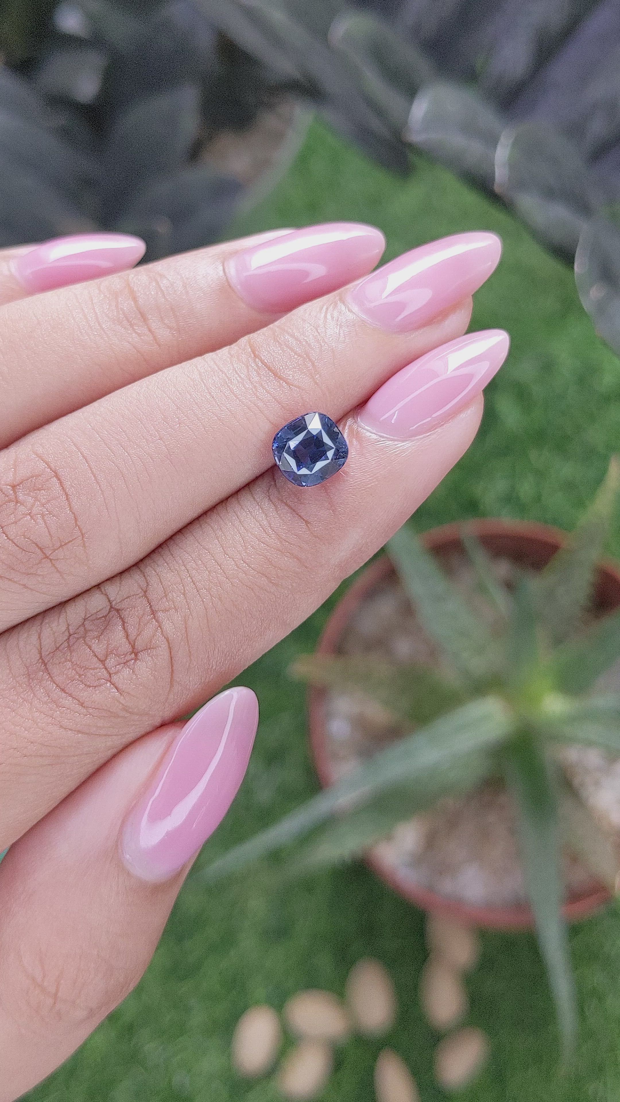 2.12 Ct. Blue Sapphire from Tanzania Size Video