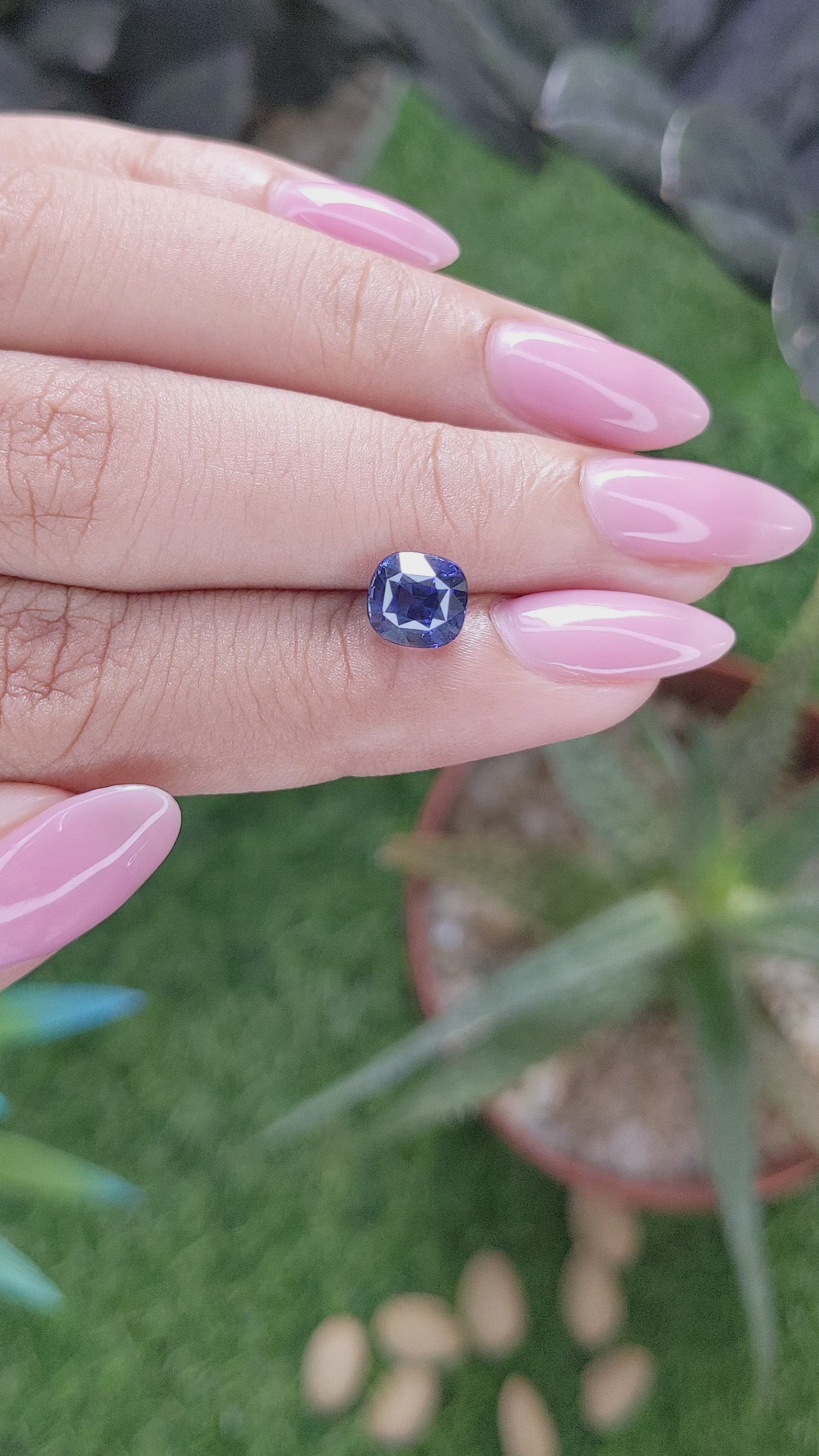 2.12 Ct. Blue Sapphire from Tanzania Size Video