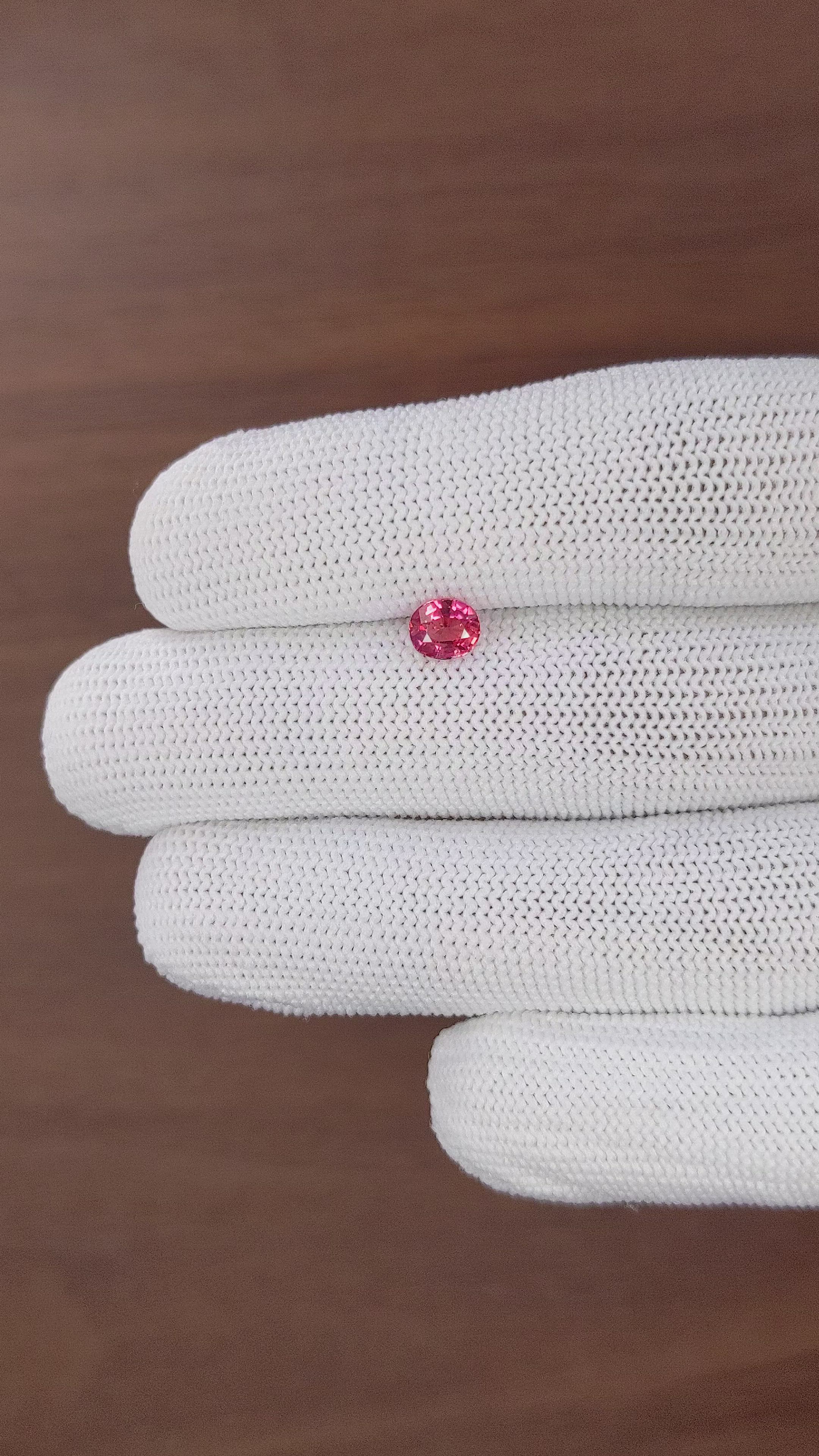 0.83 Ct. Padparadscha Sapphire from Tanzania Size Video
