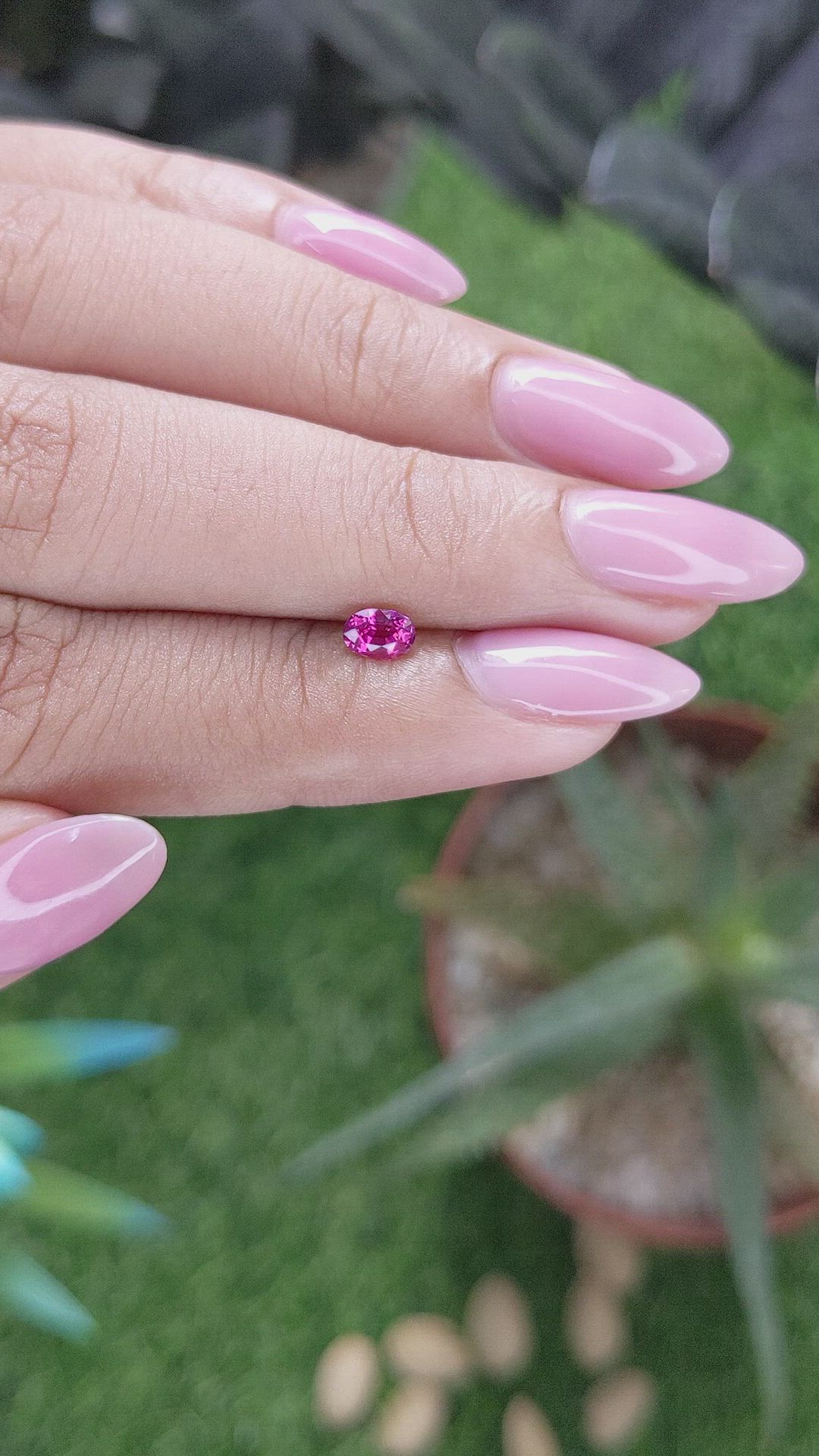 0.36 Ct. Purplish Pink Sapphire from Tanzania Size Video