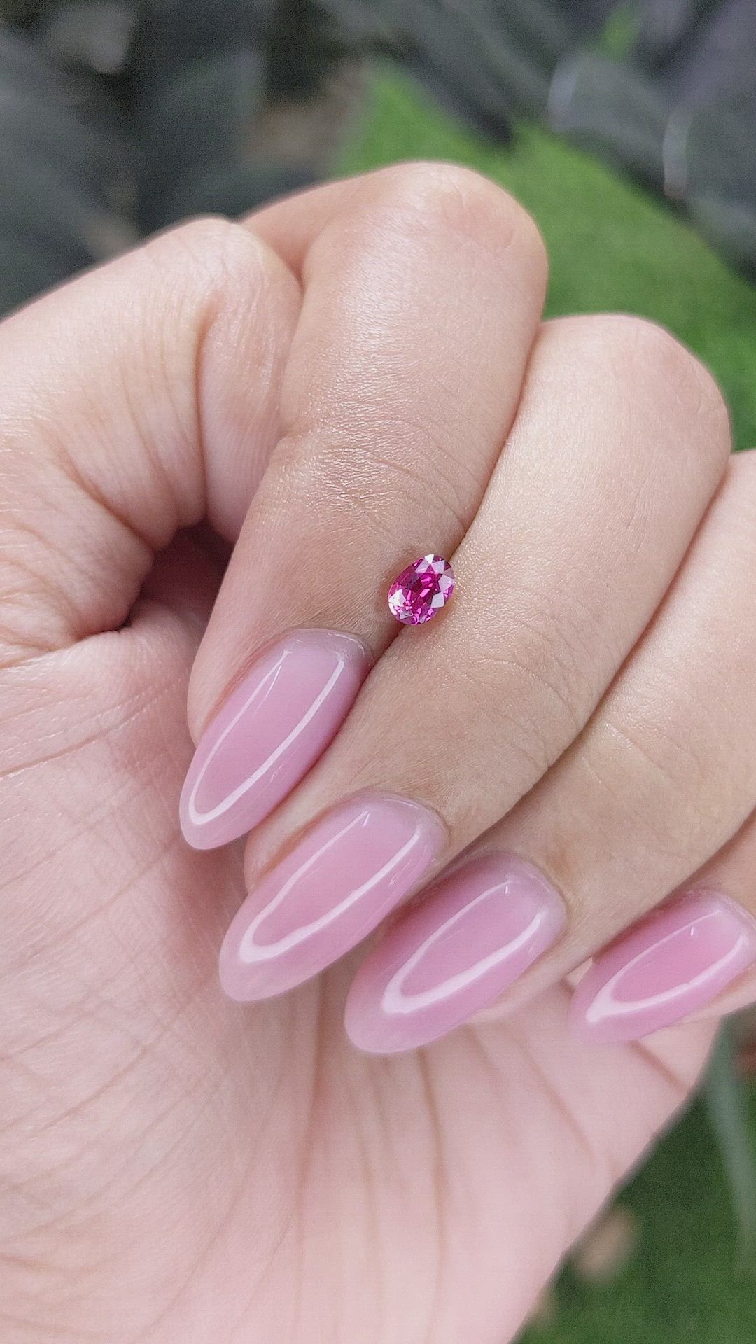 0.36 Ct. Purplish Pink Sapphire from Tanzania Size Video