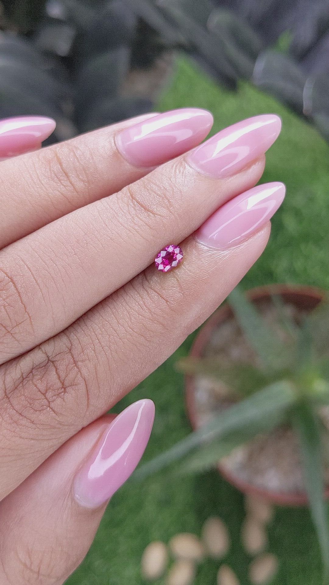 0.36 Ct. Purplish Pink Sapphire from Tanzania Size Video