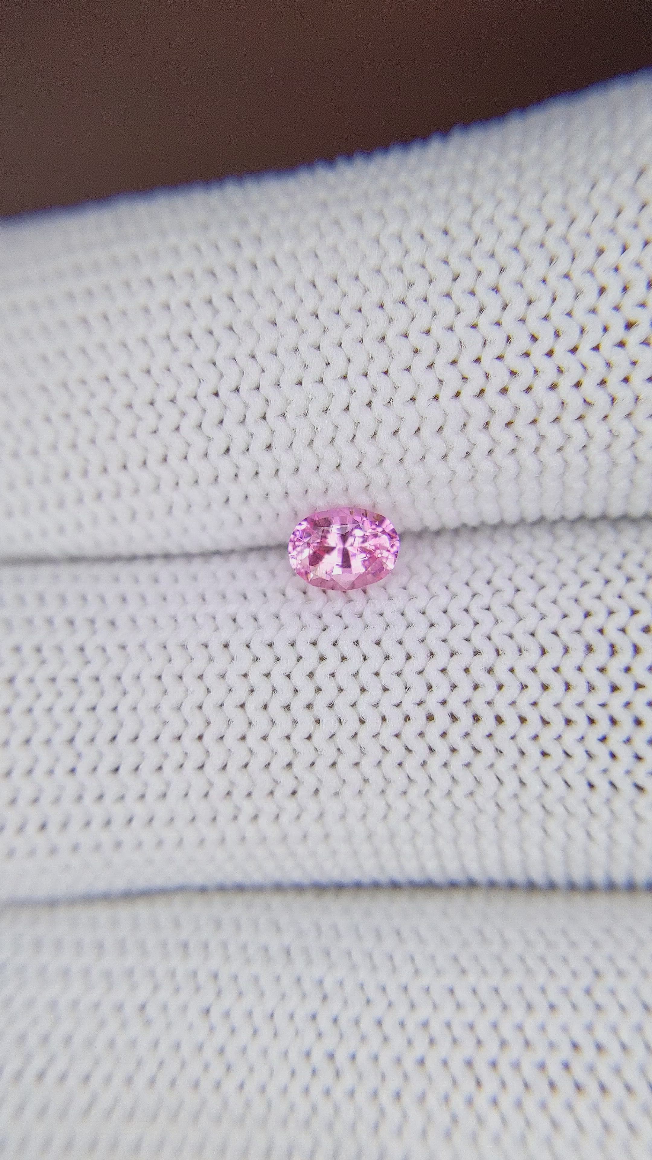 0.40 Ct. Purplish Pink Sapphire from Tanzania Size Video