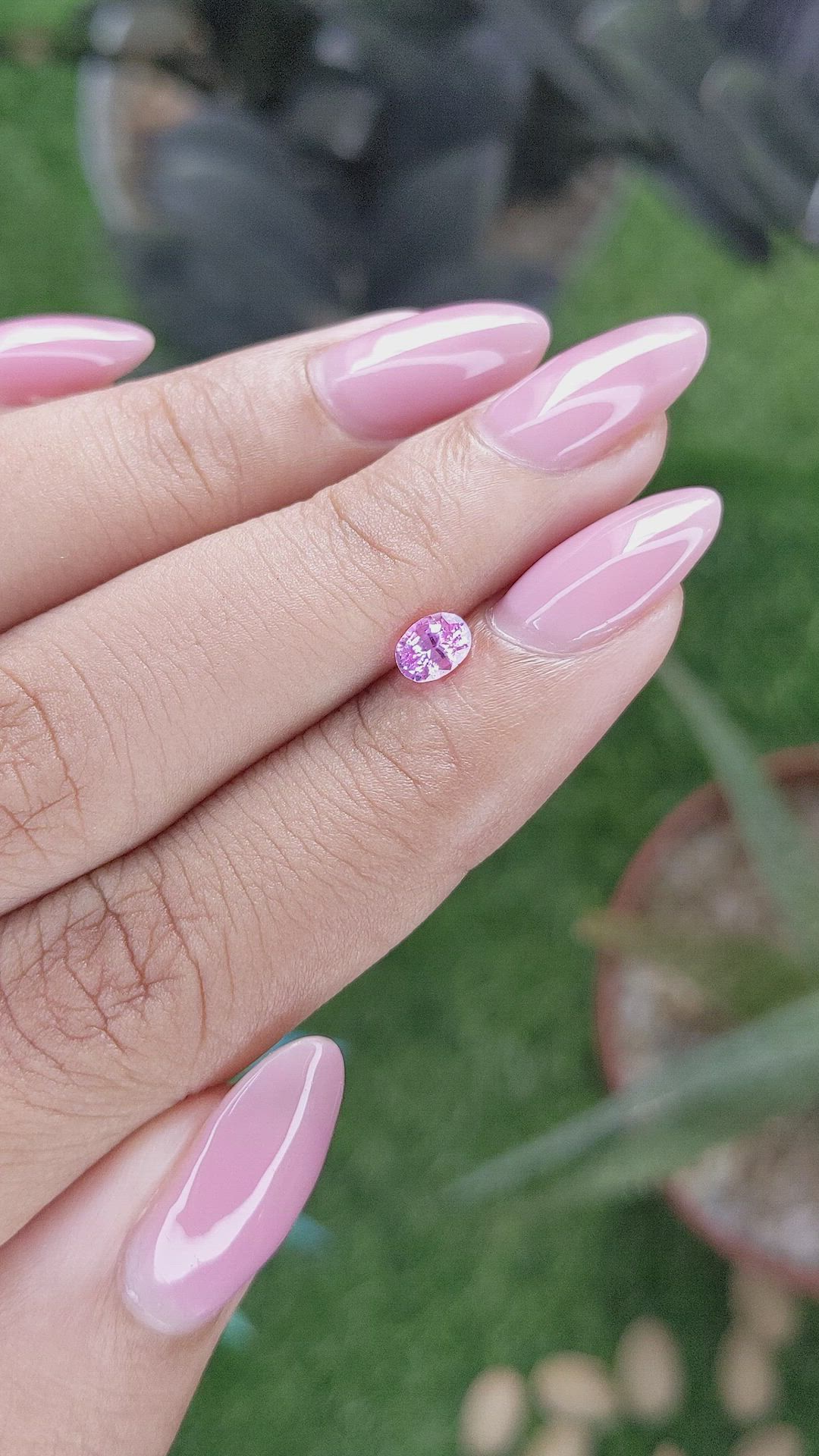 0.40 Ct. Purplish Pink Sapphire from Tanzania Size Video